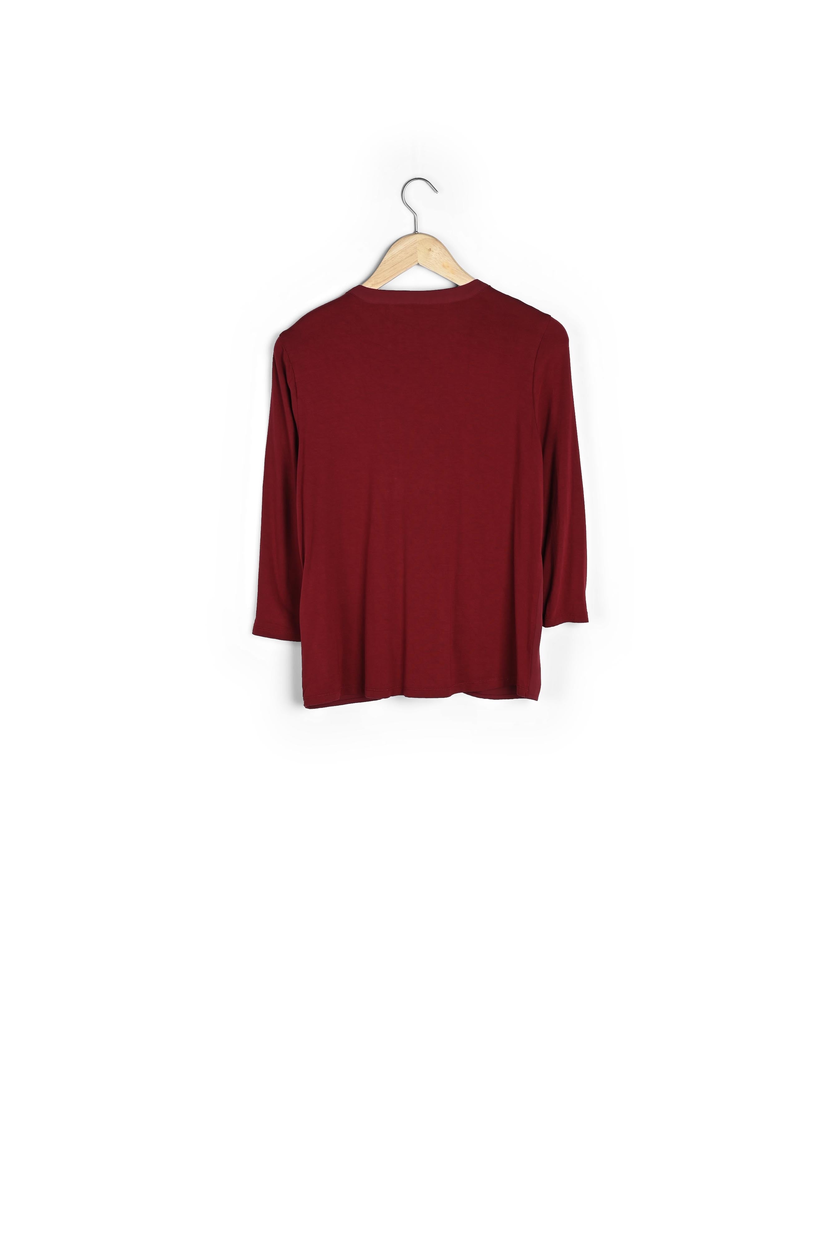 Blouse bimatière col tunisien Genna Faume - seconde main