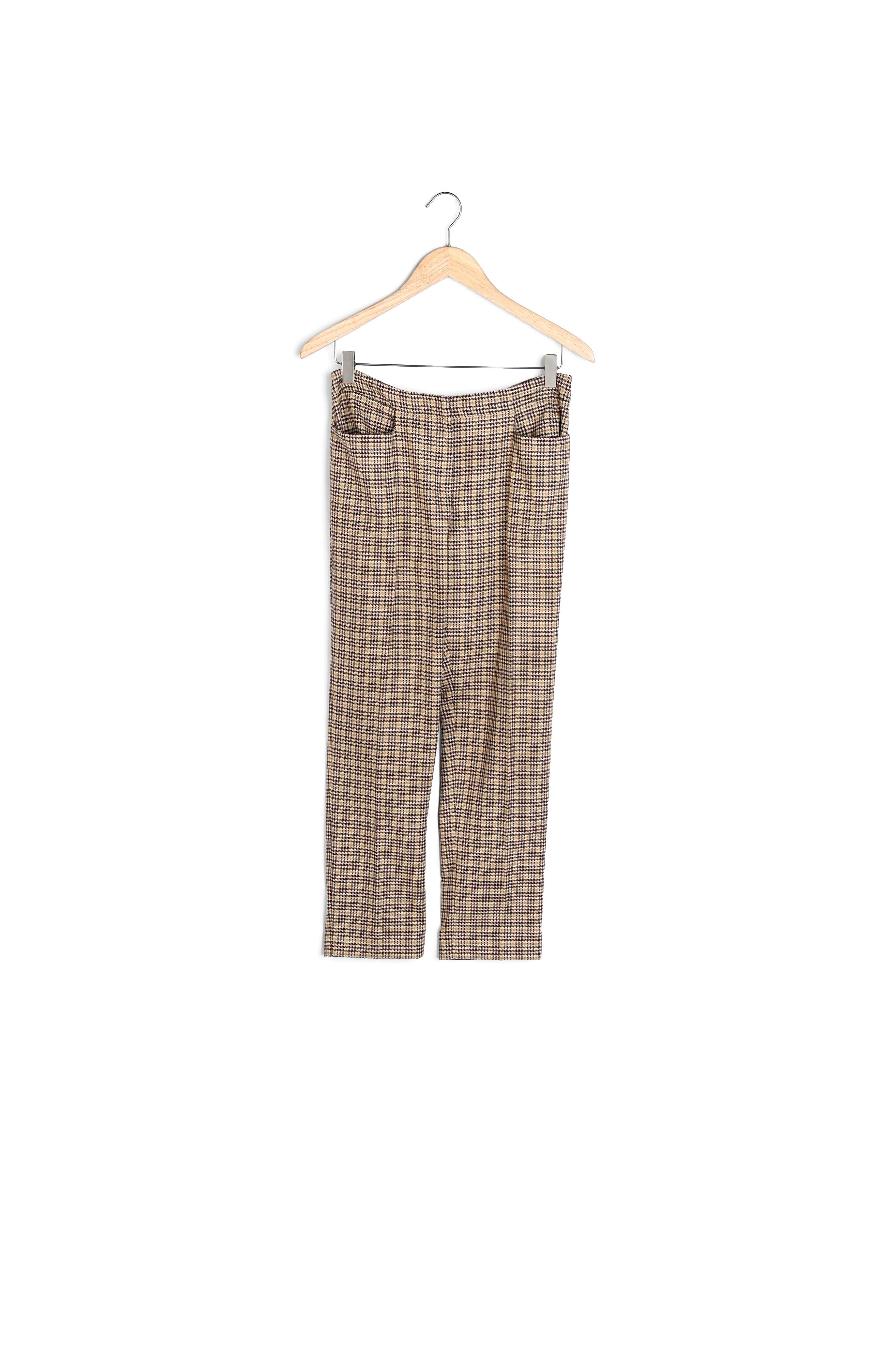 Pantalon cigarette à carreaux Valero Faume - seconde main