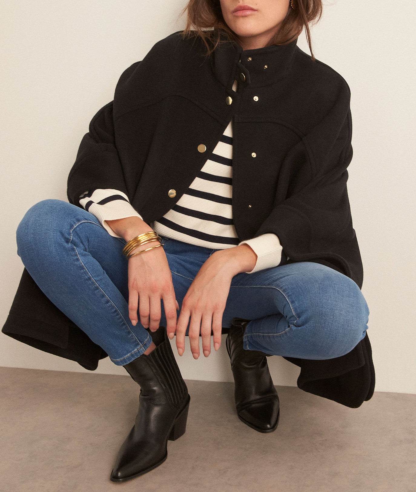 Marinière en viscose EcoVero écrue Benson Faume - seconde main