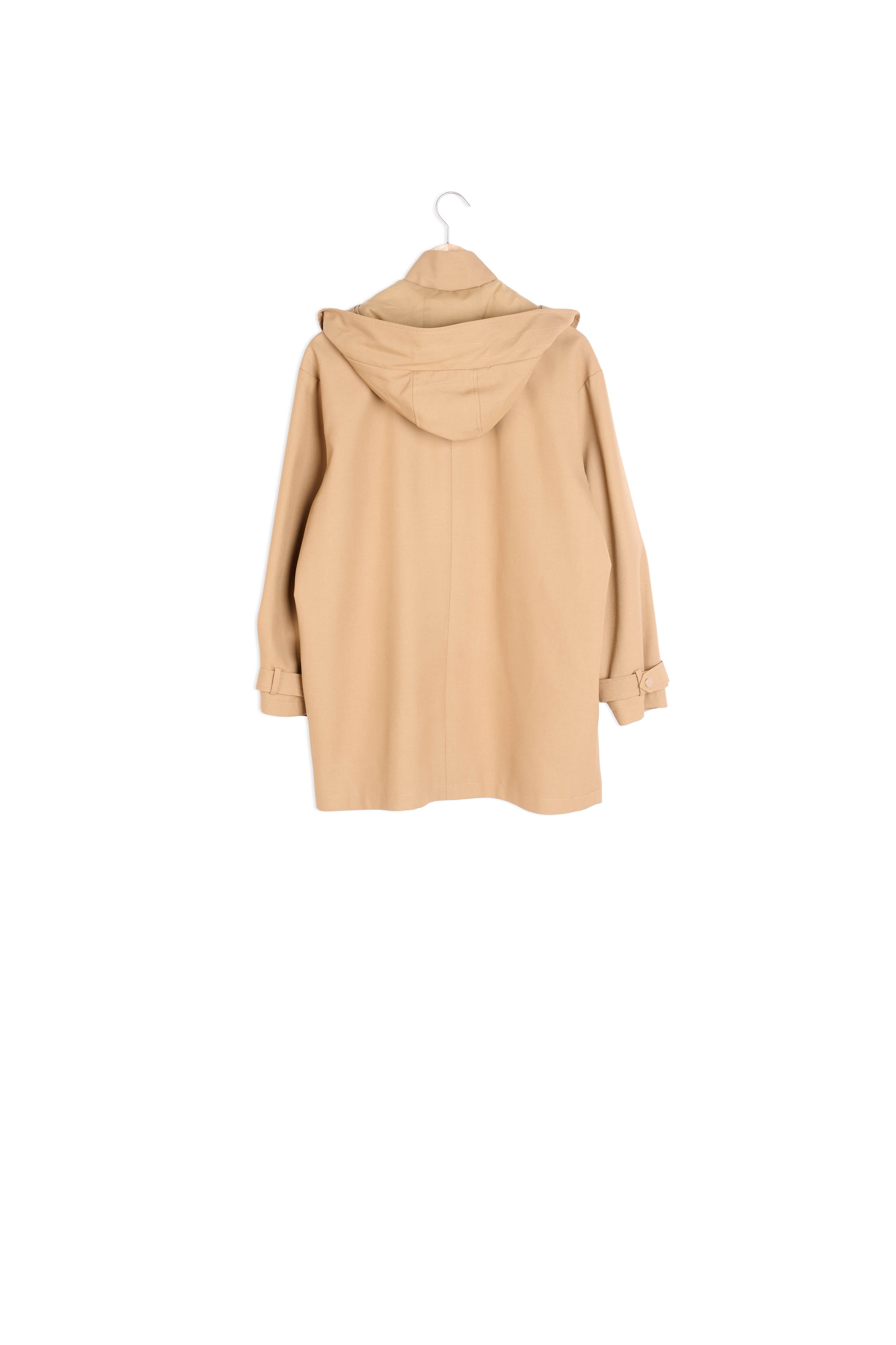 Parka courte à capuche beige Madison Faume - seconde main