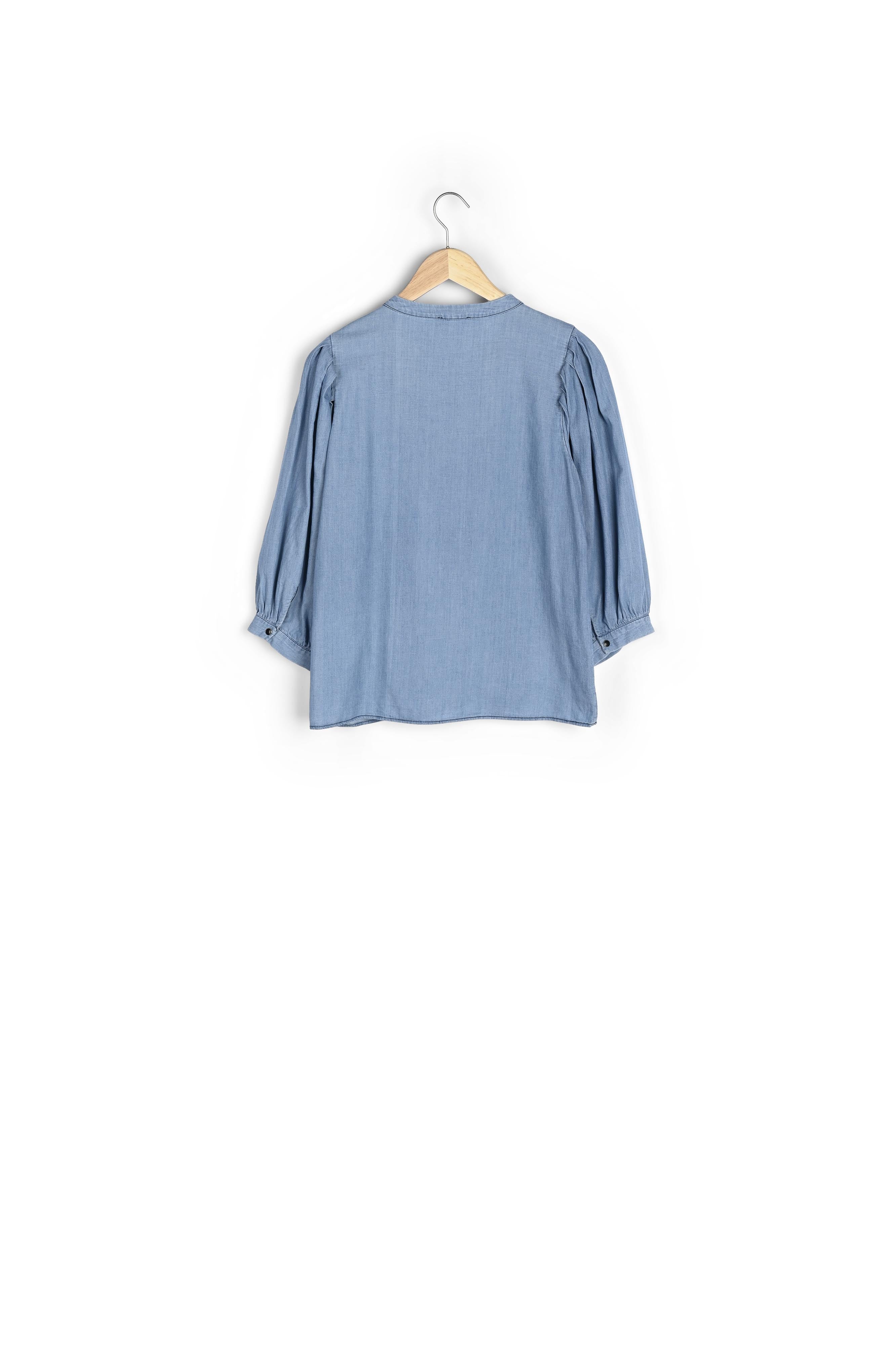 Blouse plissée en denim Tarika Faume - seconde main