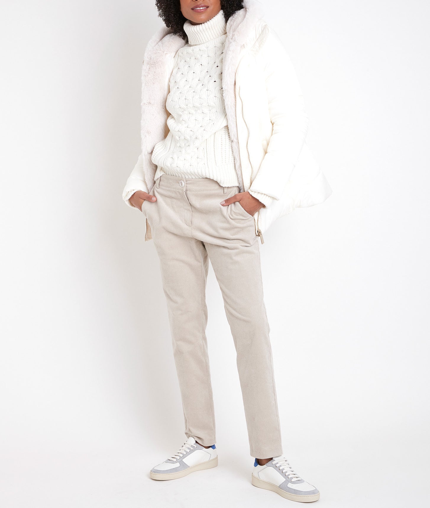 Doudoune courte fausse fourrure Baiko Faume - seconde main