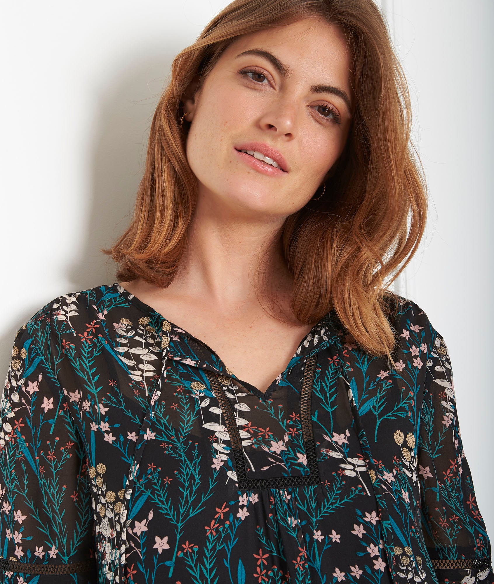 Robe noire imprimé fleuri Lava Faume - seconde main