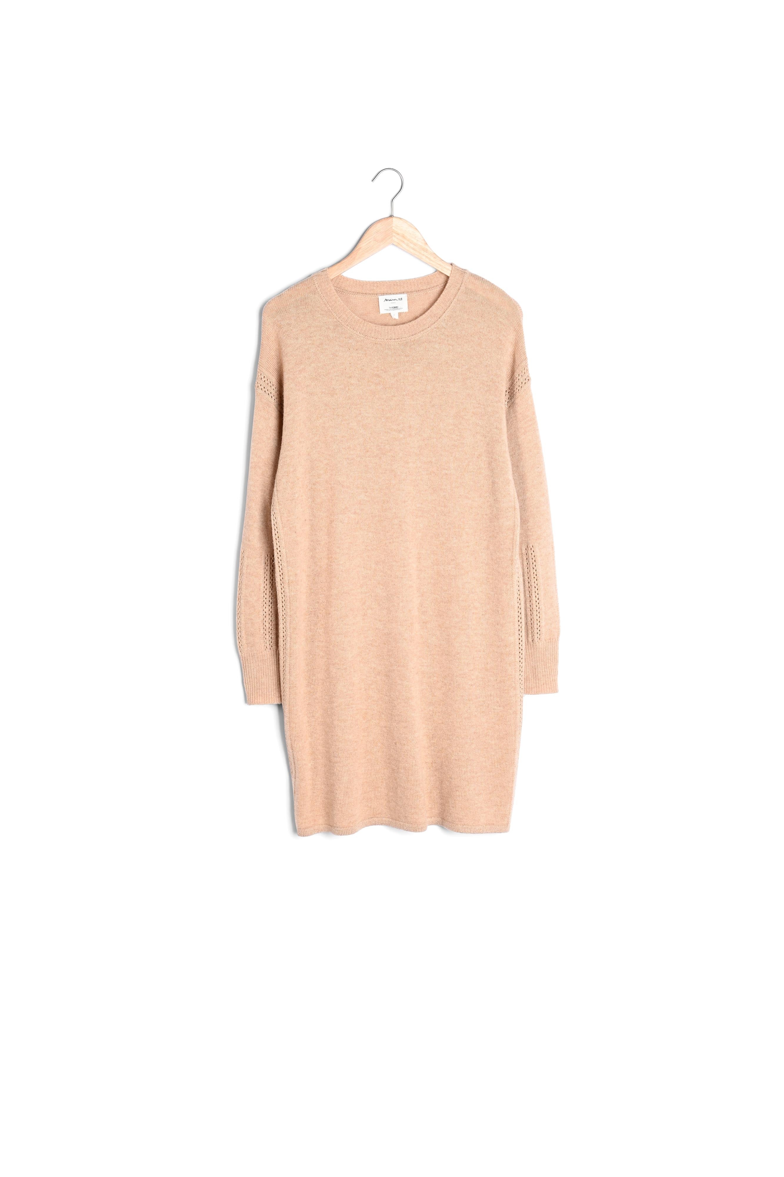 Robe pull beige en laine Tabata Faume - seconde main