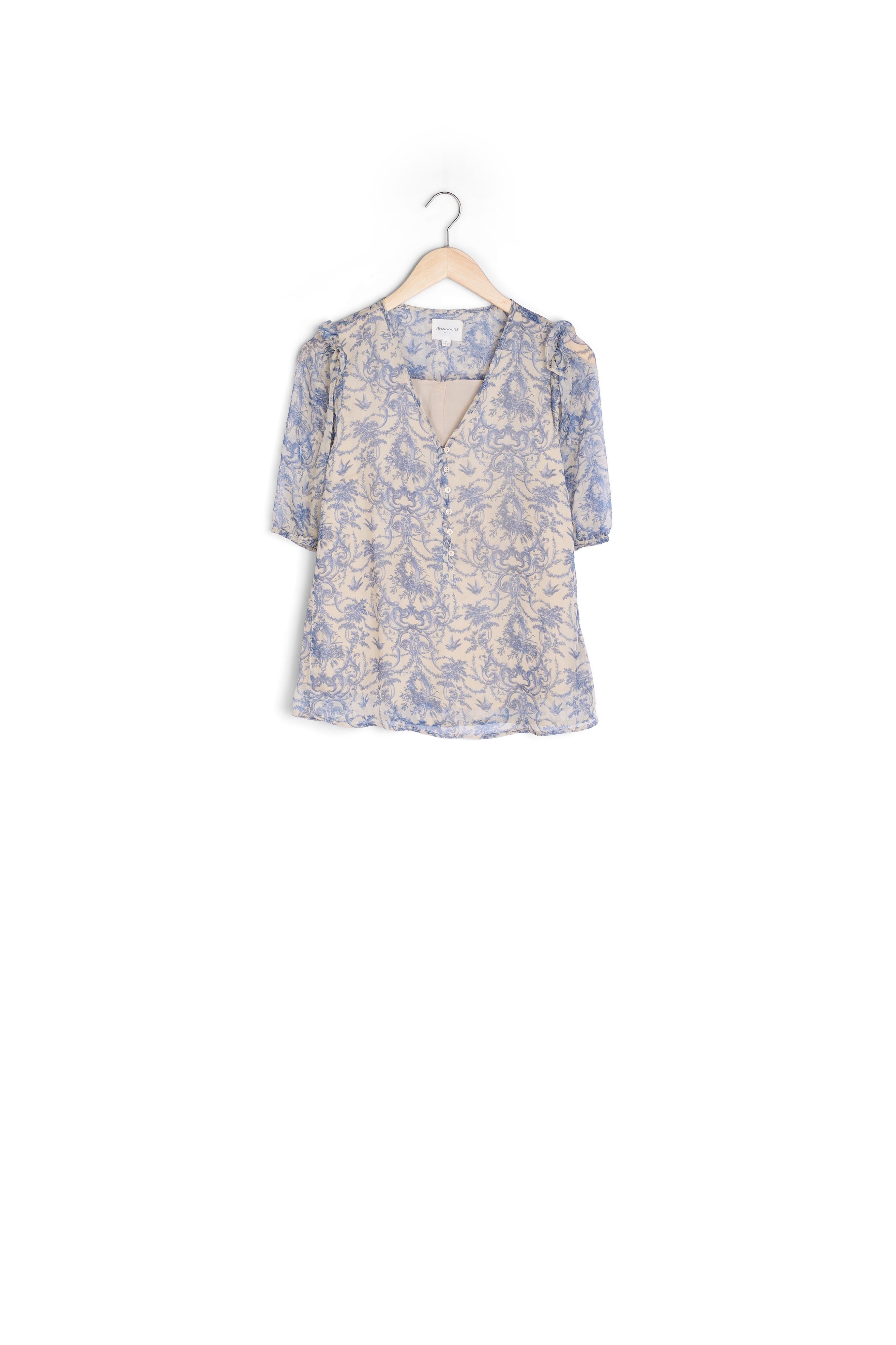 Blouse imprimée à volants Tounia Faume - seconde main