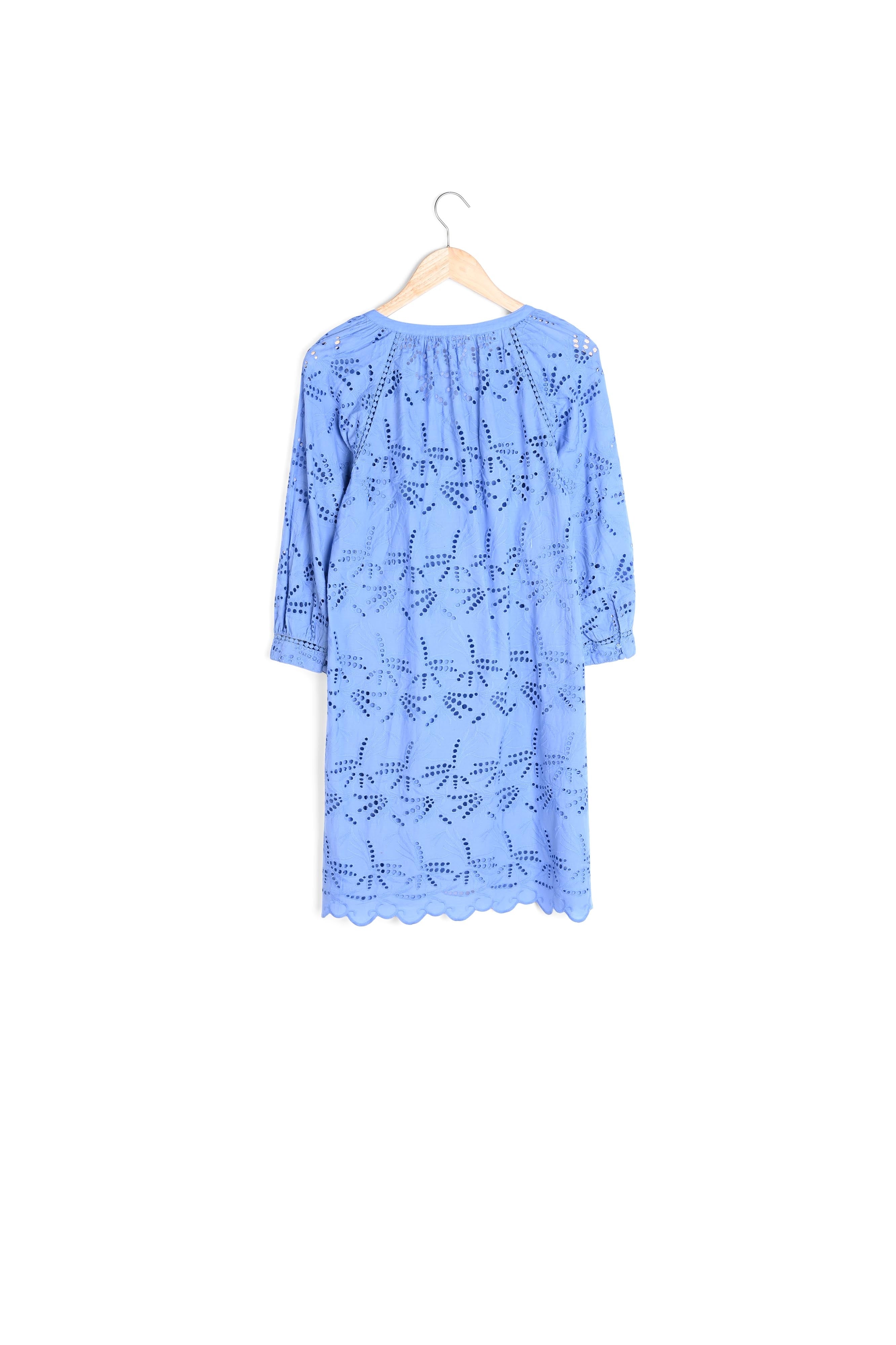 Robe en coton brodé bleu Coco Faume - seconde main