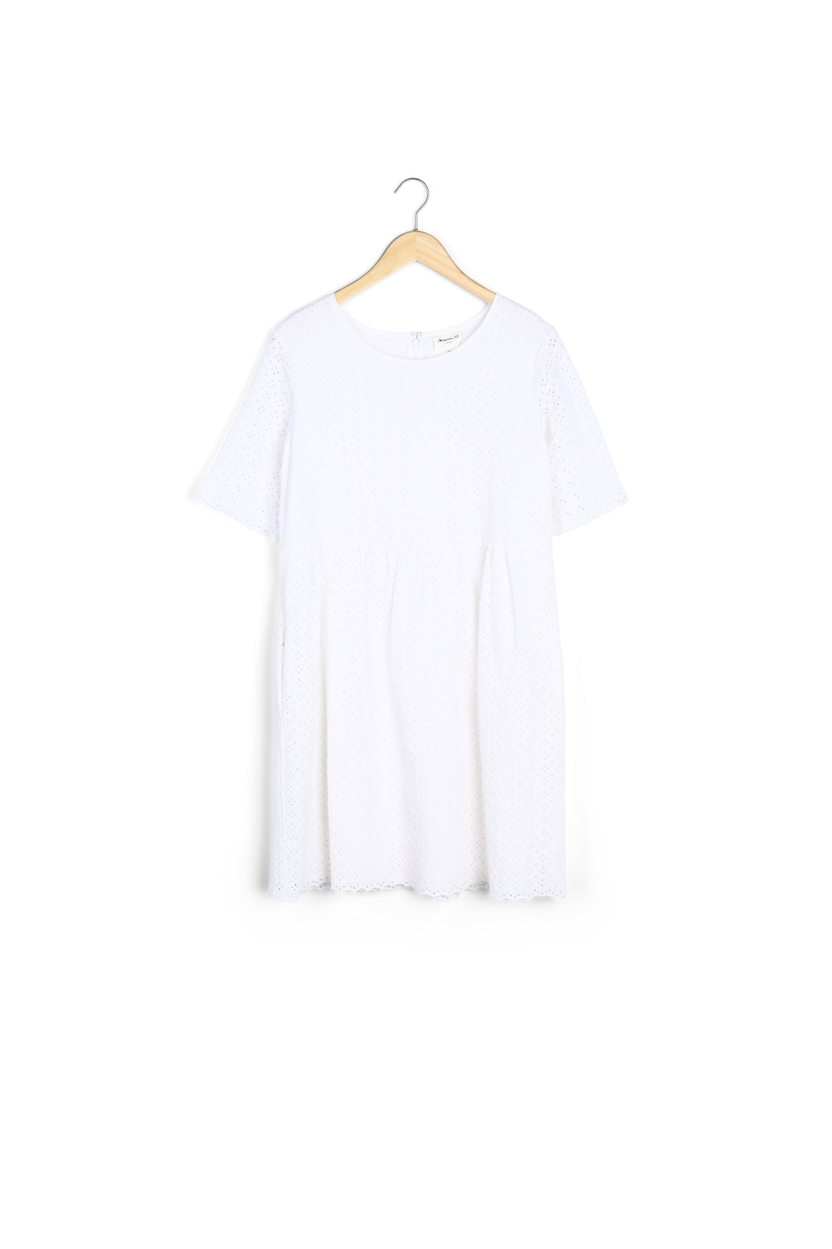 Robe blanche en coton brodé Lilian bis Faume - seconde main