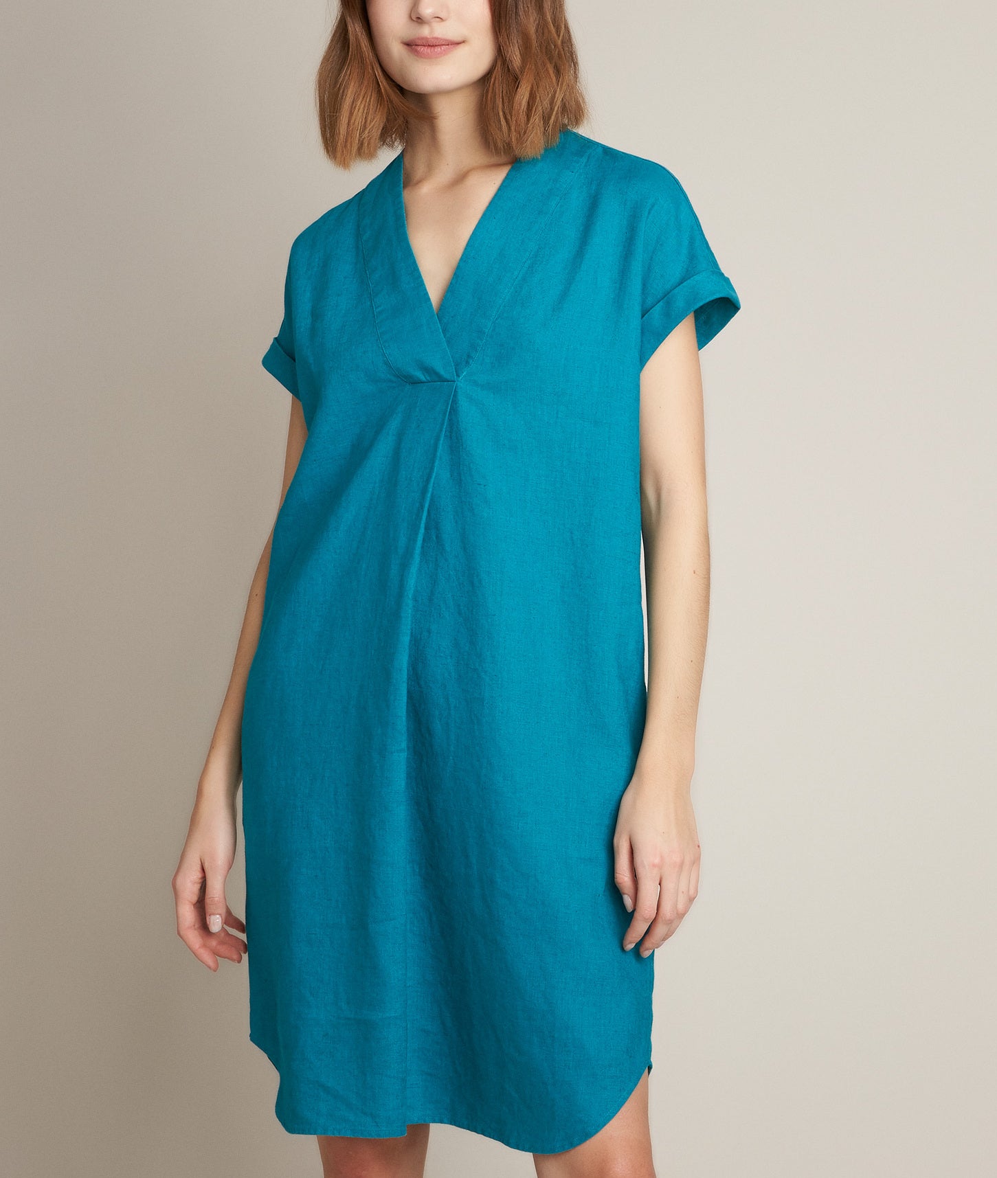 Robe en lin verte Christina Faume - seconde main