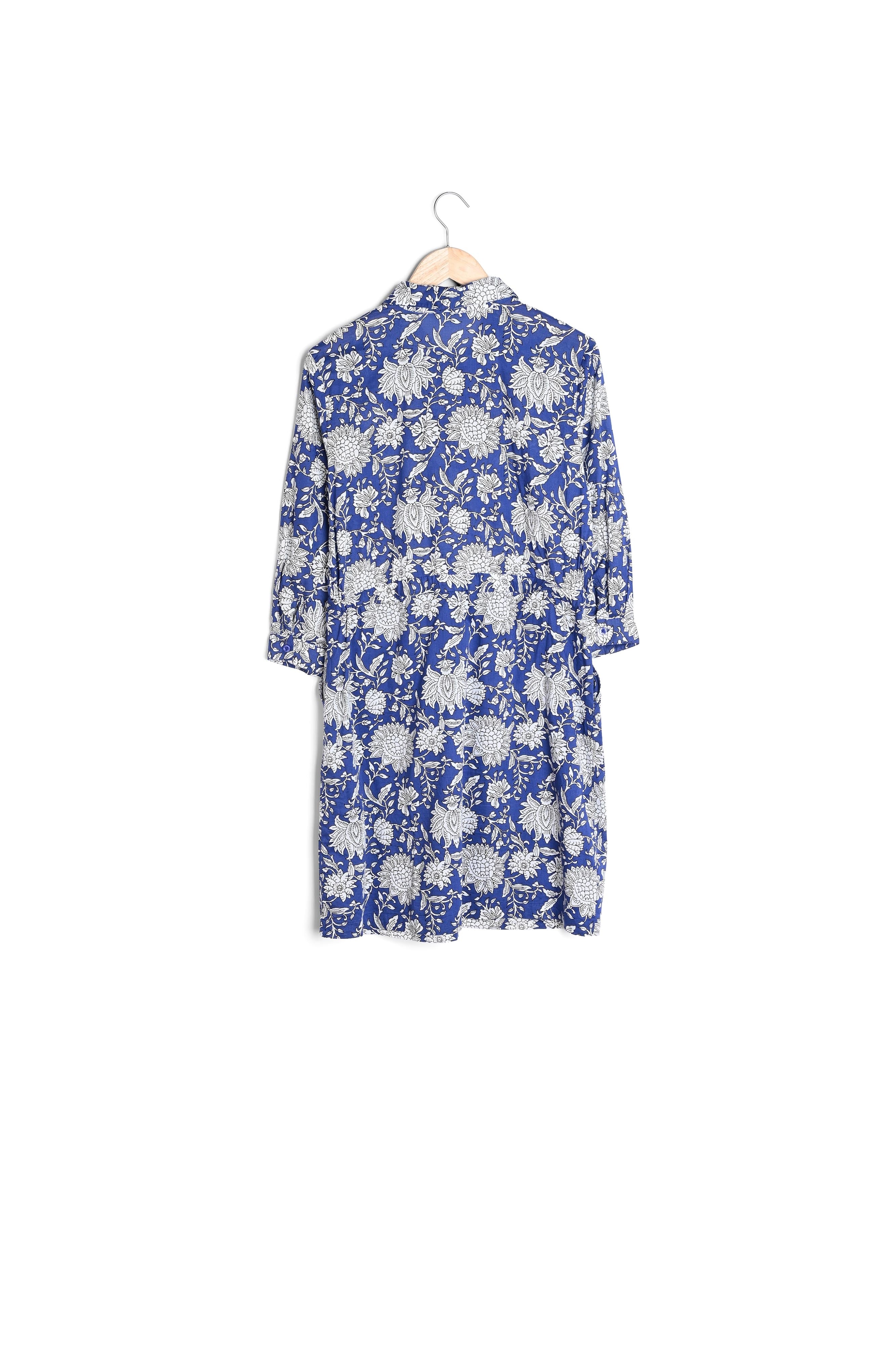 Robe chemisier imprimée bleu roi Nuzie Faume - seconde main