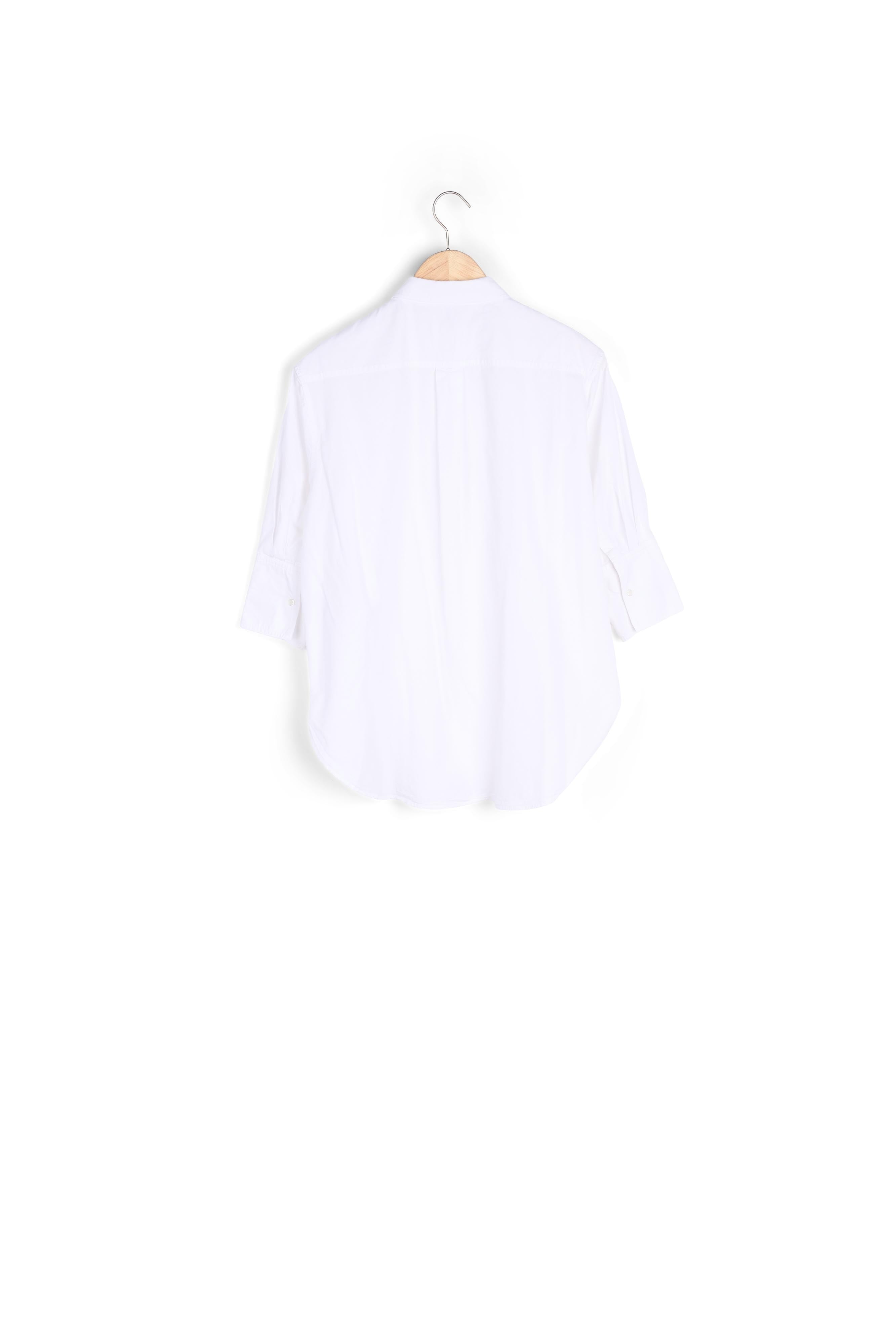 Chemise longue en coton bio blanche Adoline Faume - seconde main