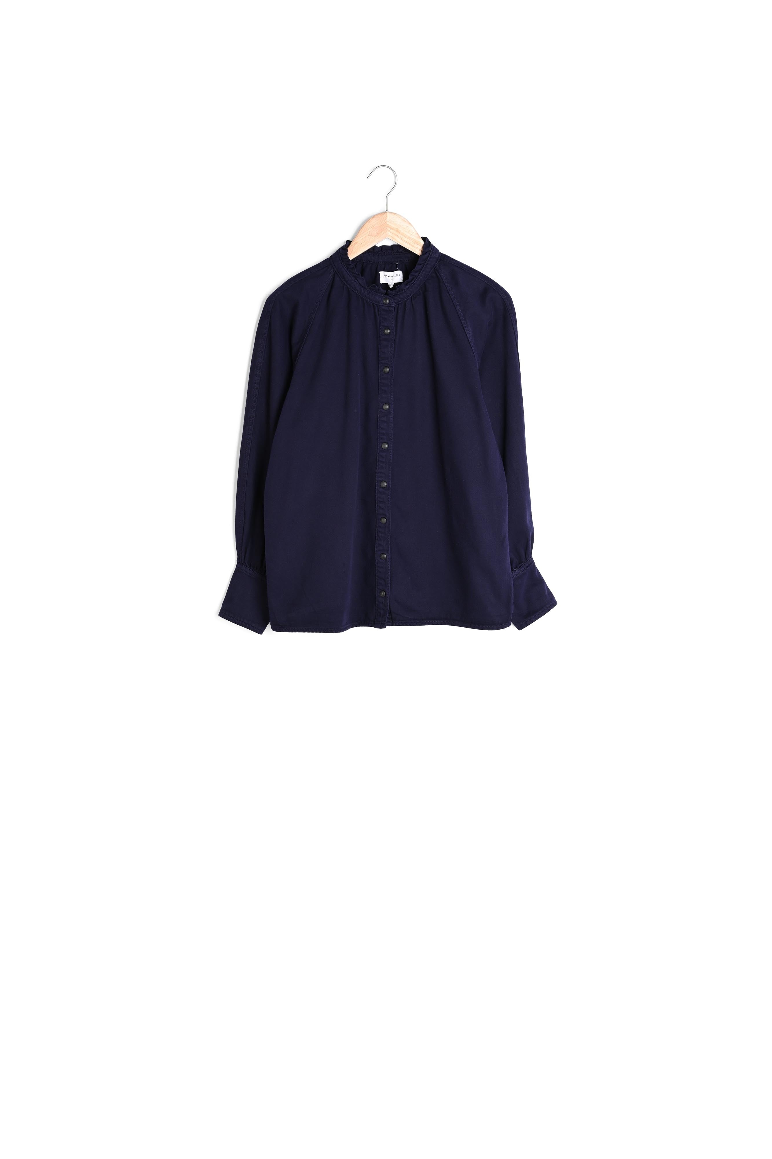 Chemise en coton violet foncé Carole Faume - seconde main