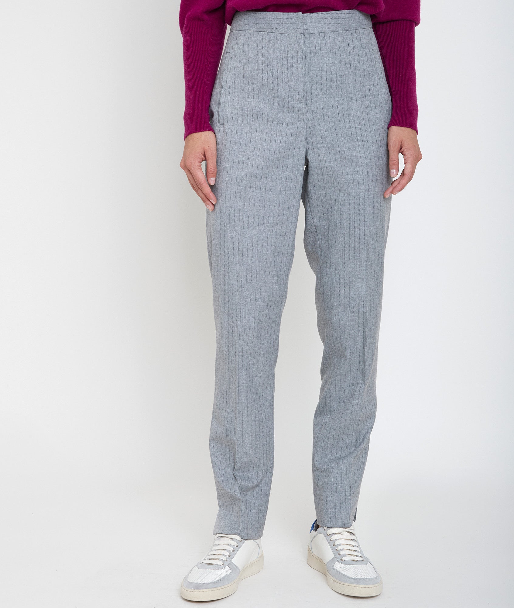 Pantalon cigarette rayé Lara Faume - seconde main