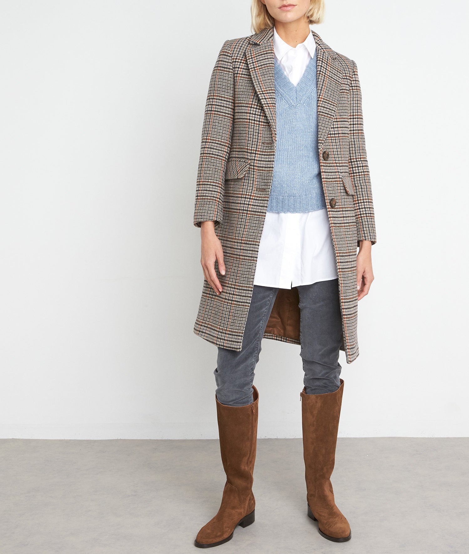 Slim en velours milleraies anthracite Sultan Faume - seconde main