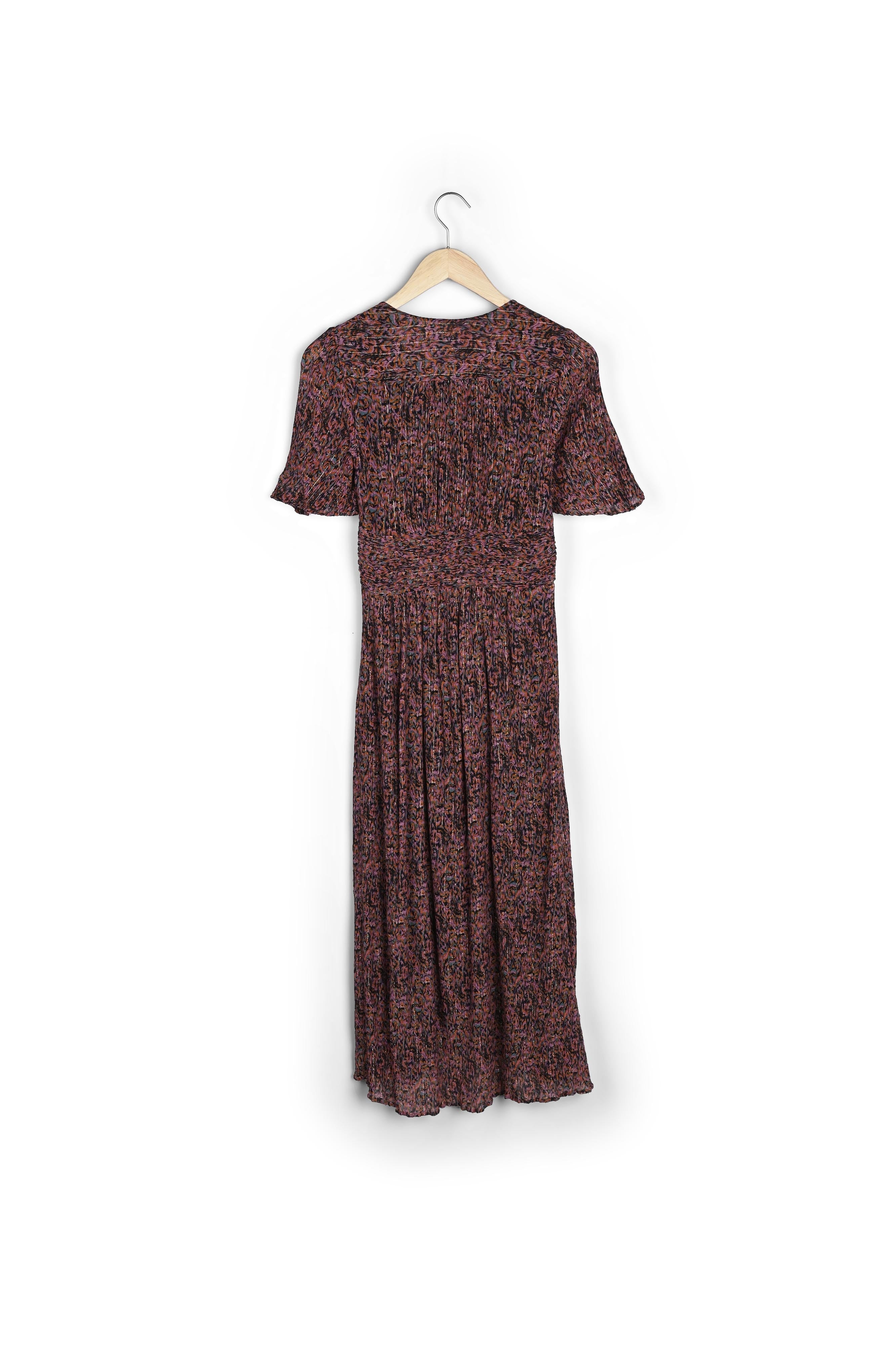 Robe mi-longue imprimée rose Nervane Faume - seconde main