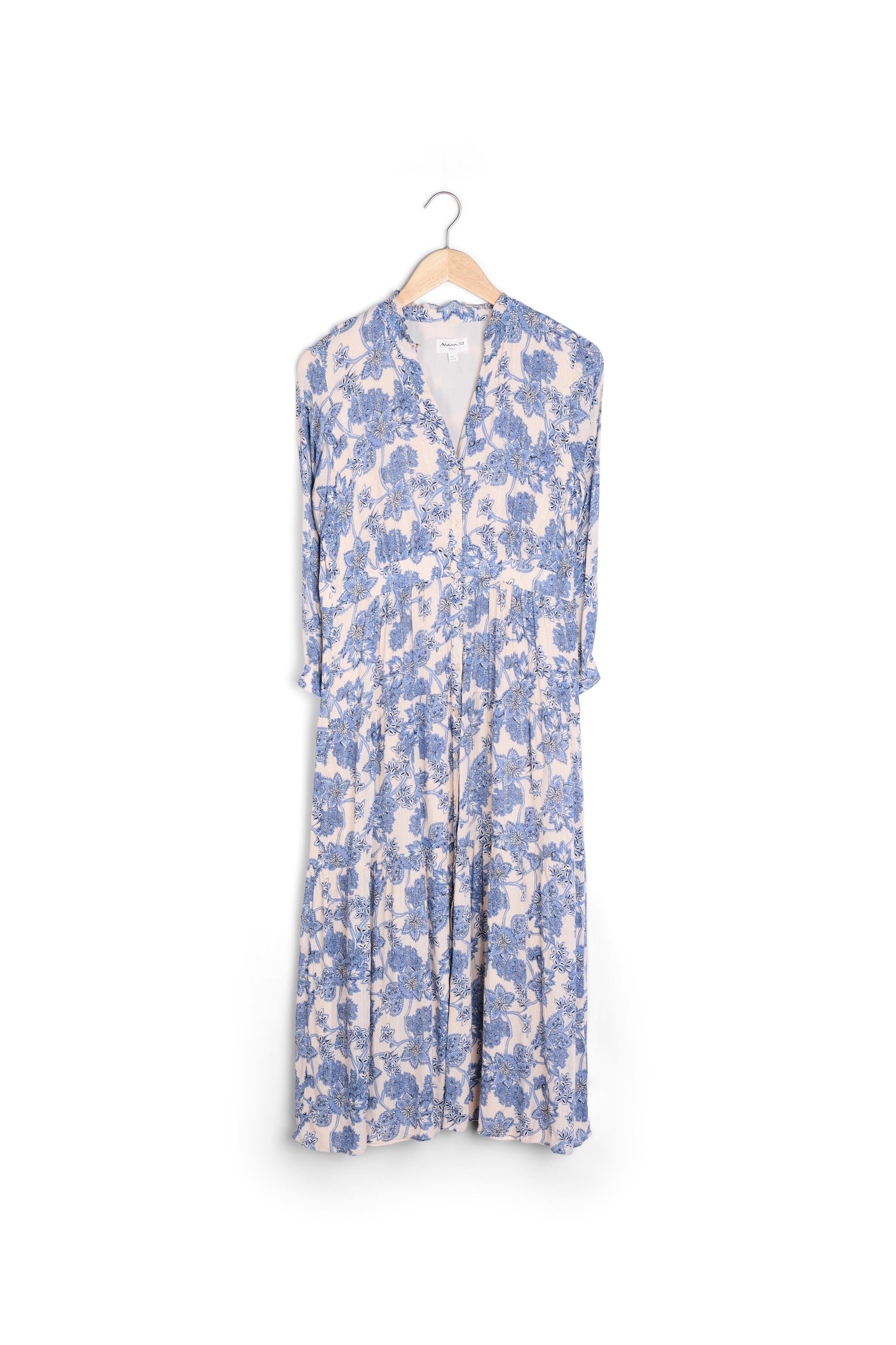 Robe longue imprimée bleu ciel Carola Faume - seconde main