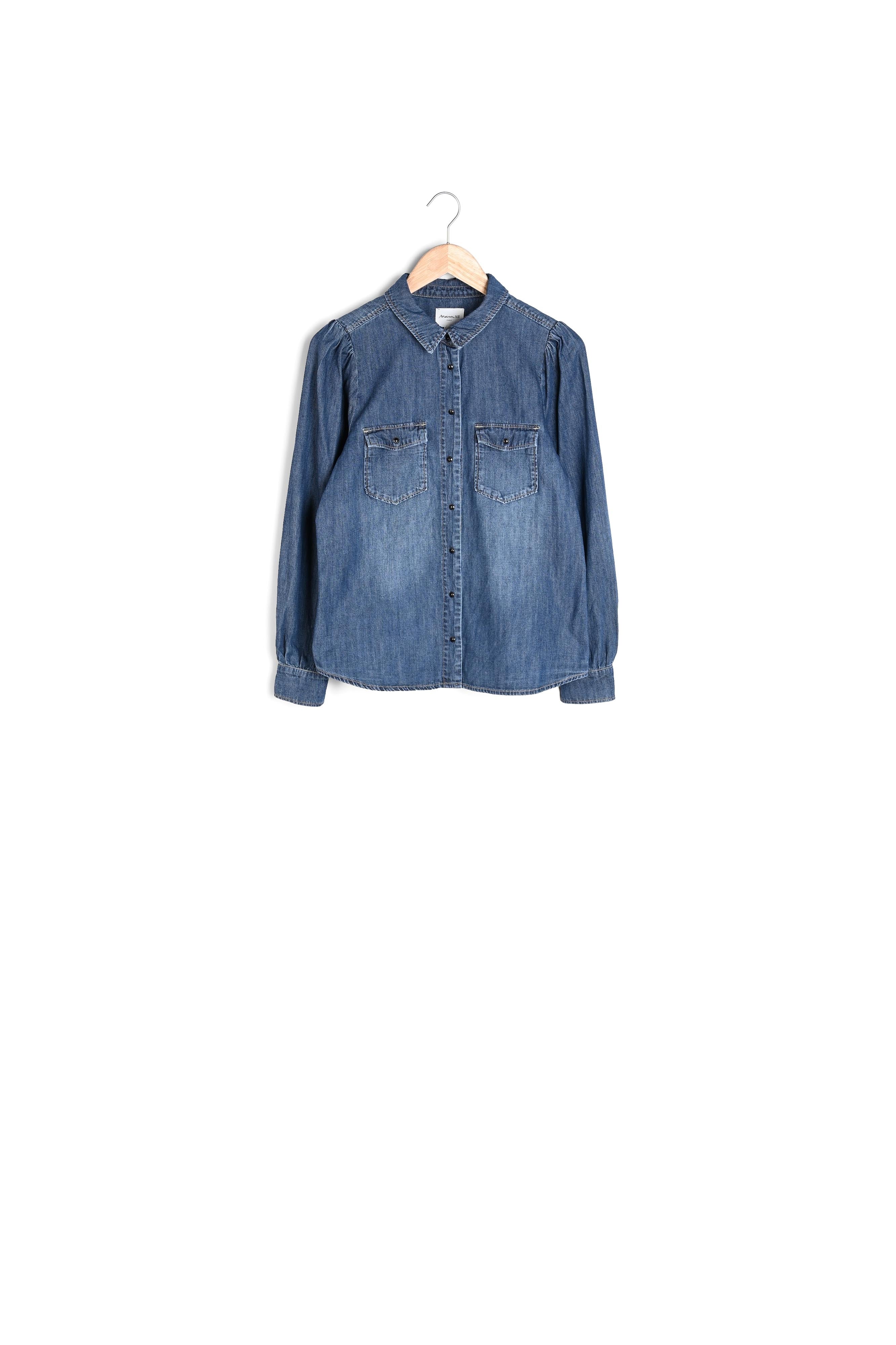 Chemise en denim brut délavé Agathe Faume - seconde main