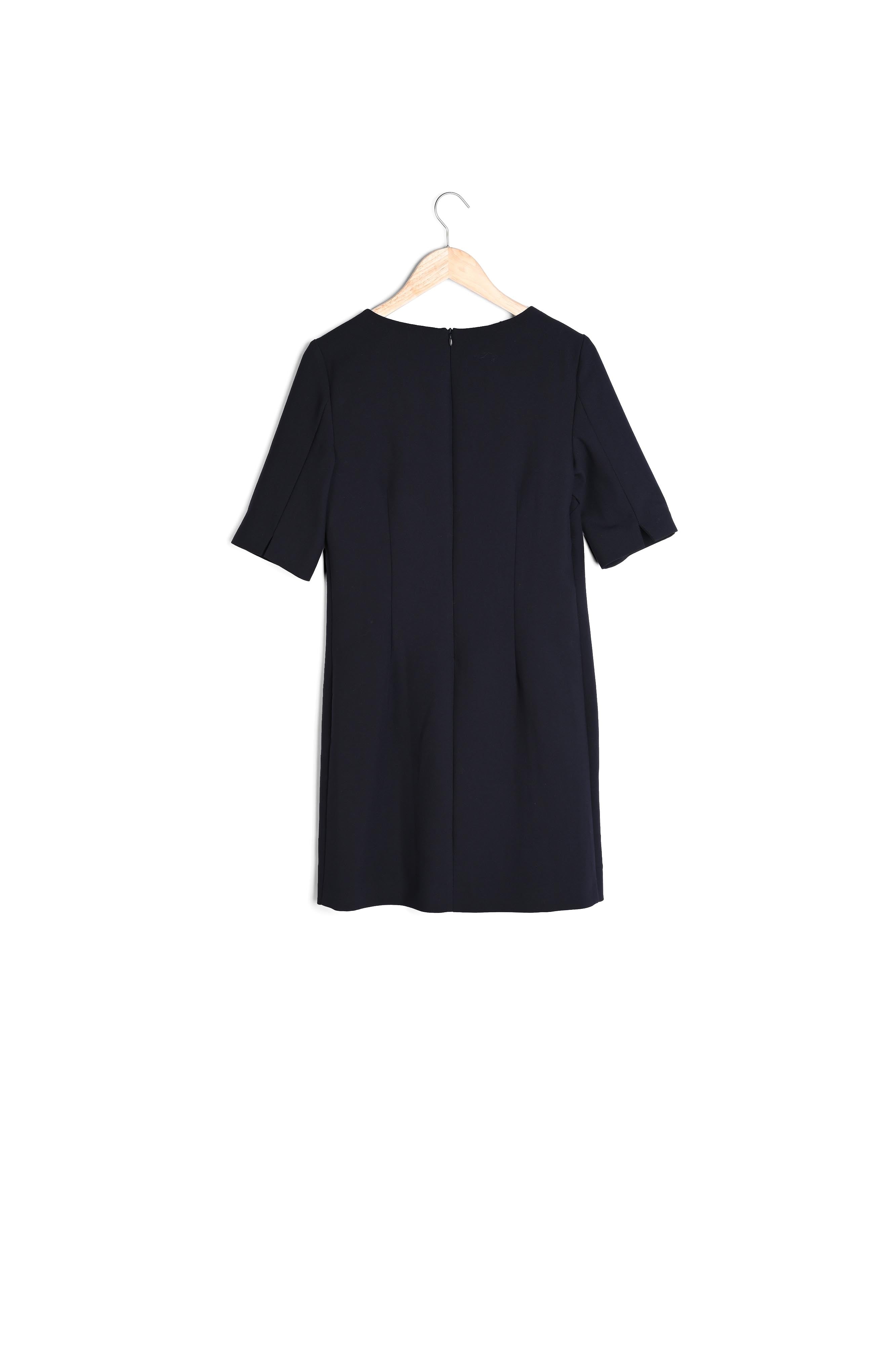 Robe compacte marine à oeillets Corinne Faume - seconde main