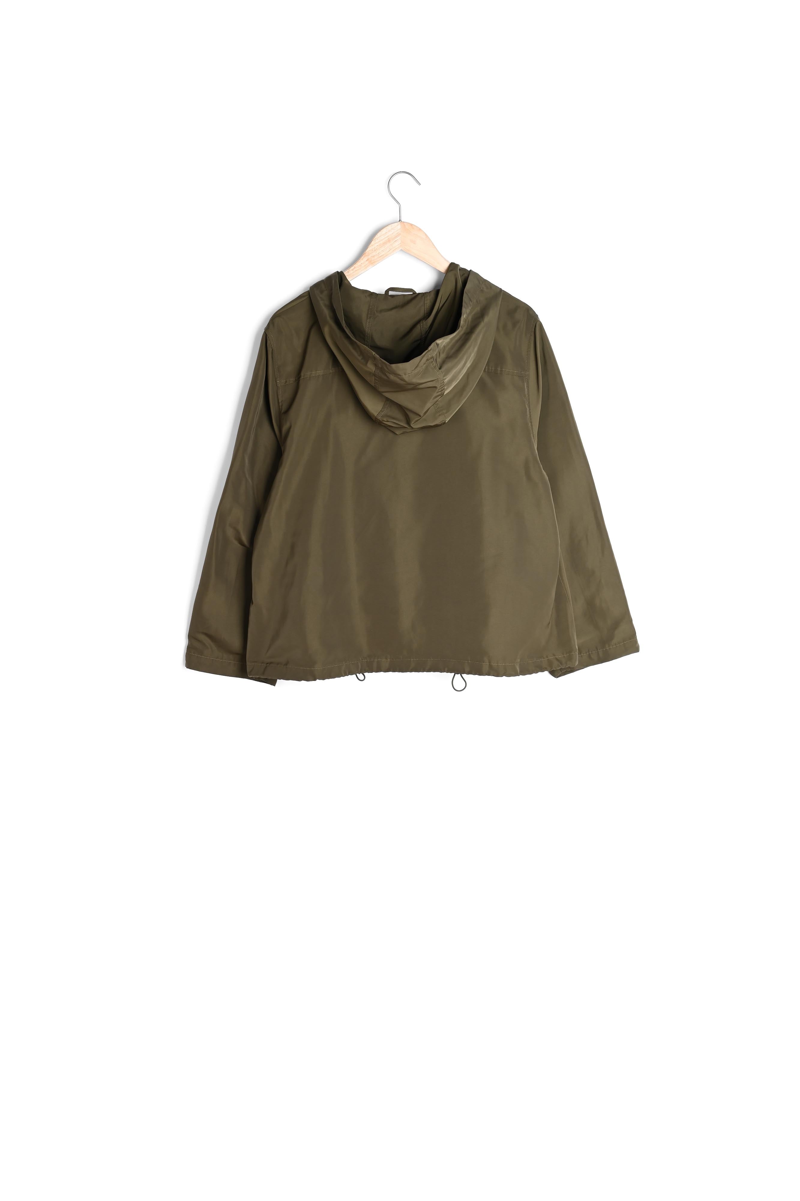 Parka courte à capuche kaki Garice Faume - seconde main