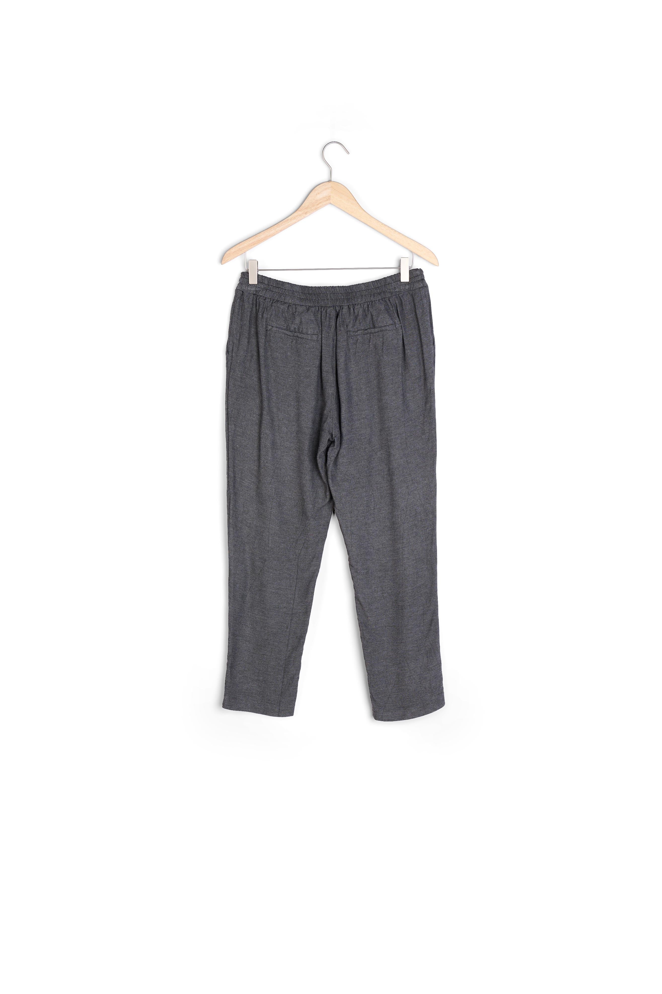 Pantalon carotte fluide et chiné gris foncé Flynn Faume - seconde main