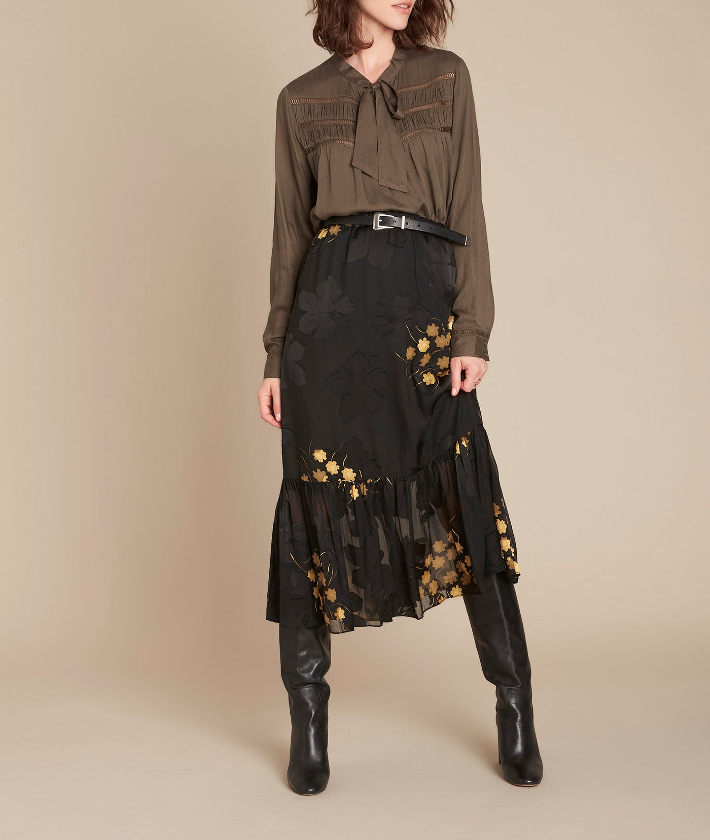 Jupe longue imprimé fleuri Kea Faume - seconde main