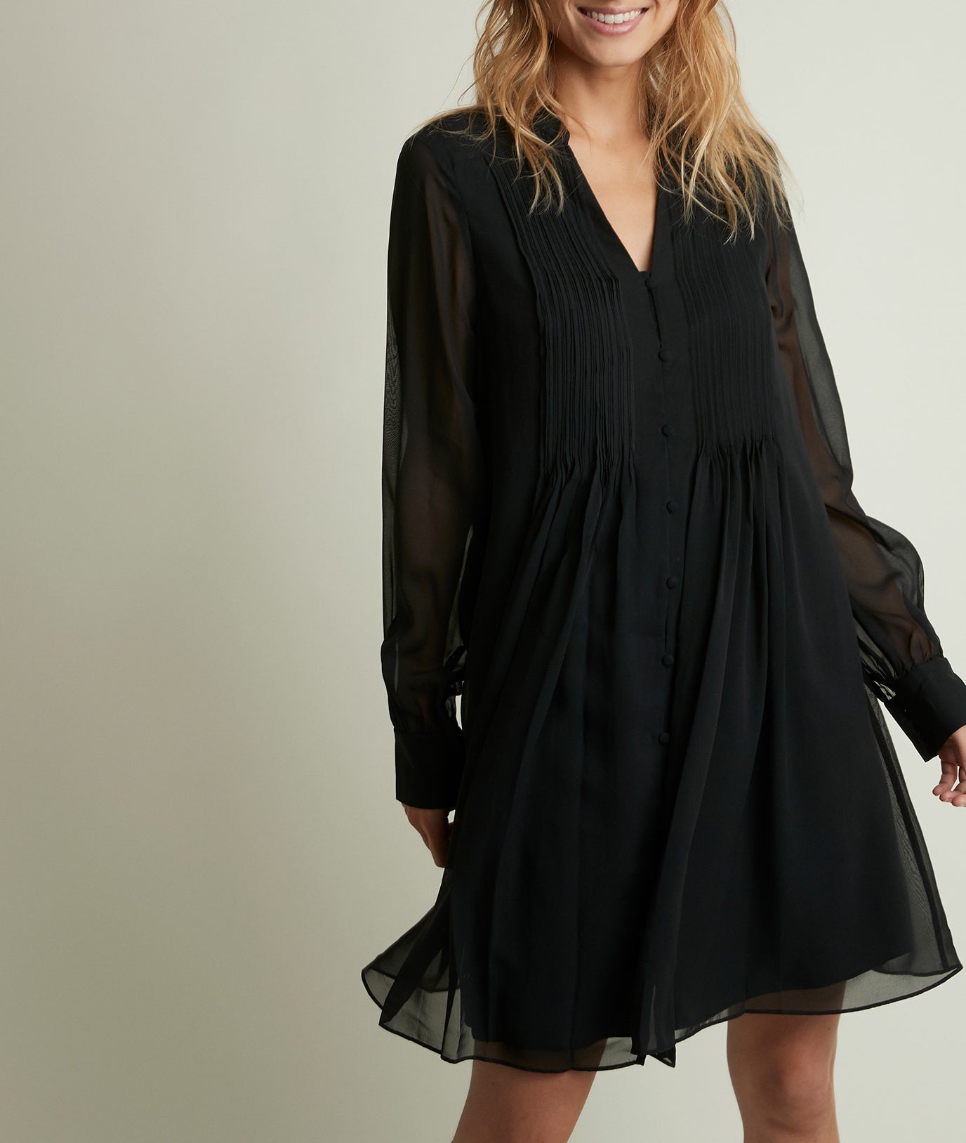 Robe en soie plissée Coralie Faume - seconde main