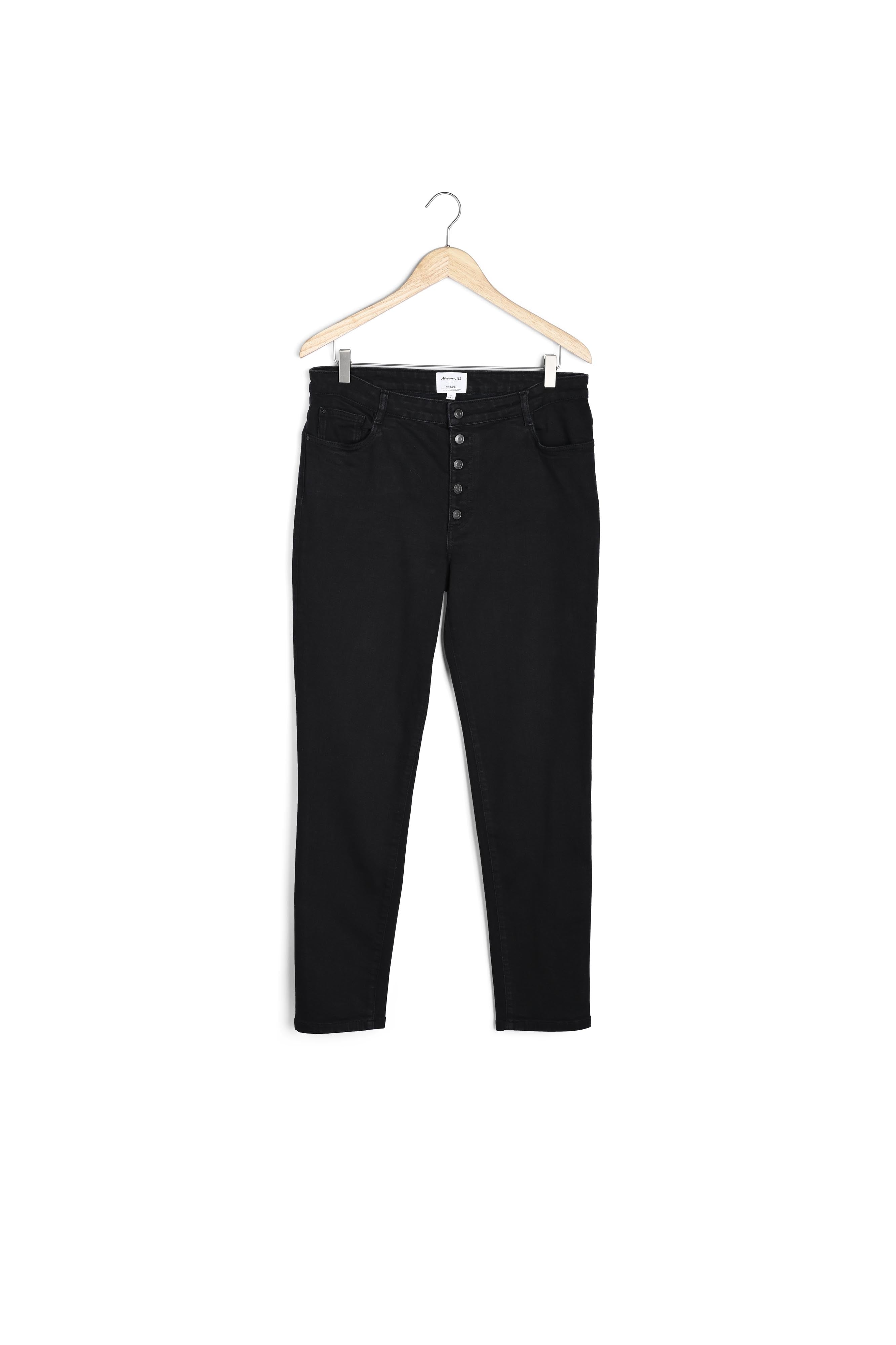 Jean slim en coton bio et recyclé noir Nara Faume - seconde main