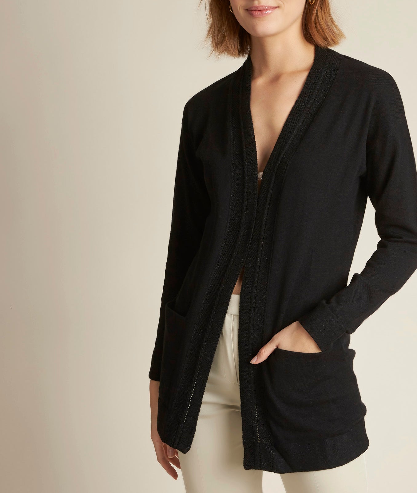 Gilet long noir Domino Faume - seconde main