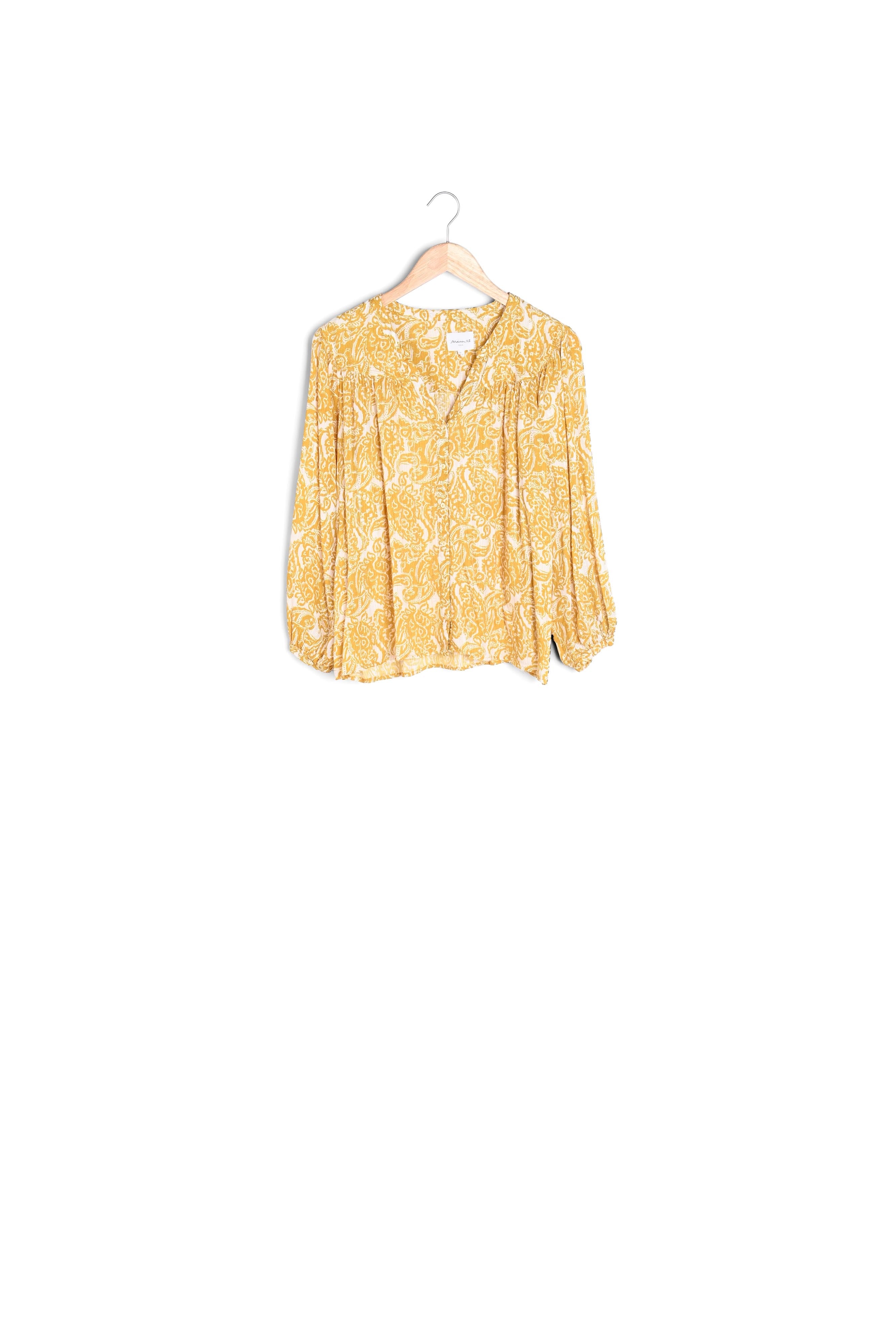 Blouse à l'imprimé ethnique jaune Timeo Faume - seconde main