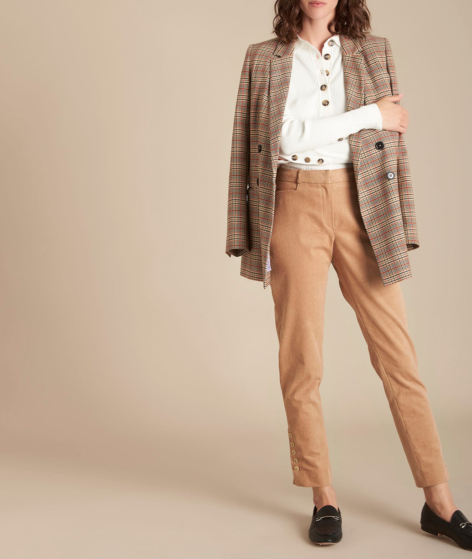 Pull beige côtelé Formidable Faume - seconde main