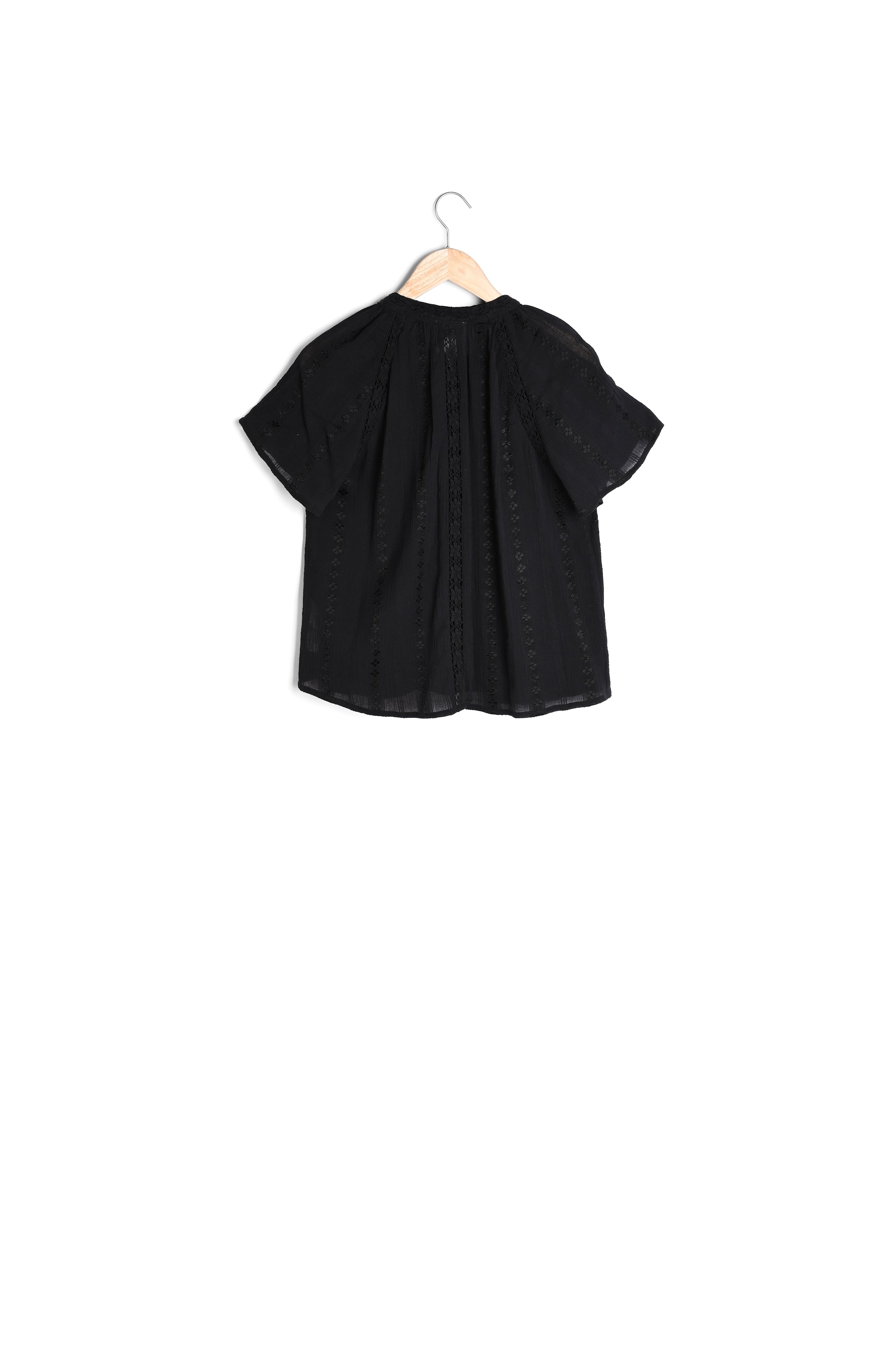 Blouse brodée Cherry Faume - seconde main