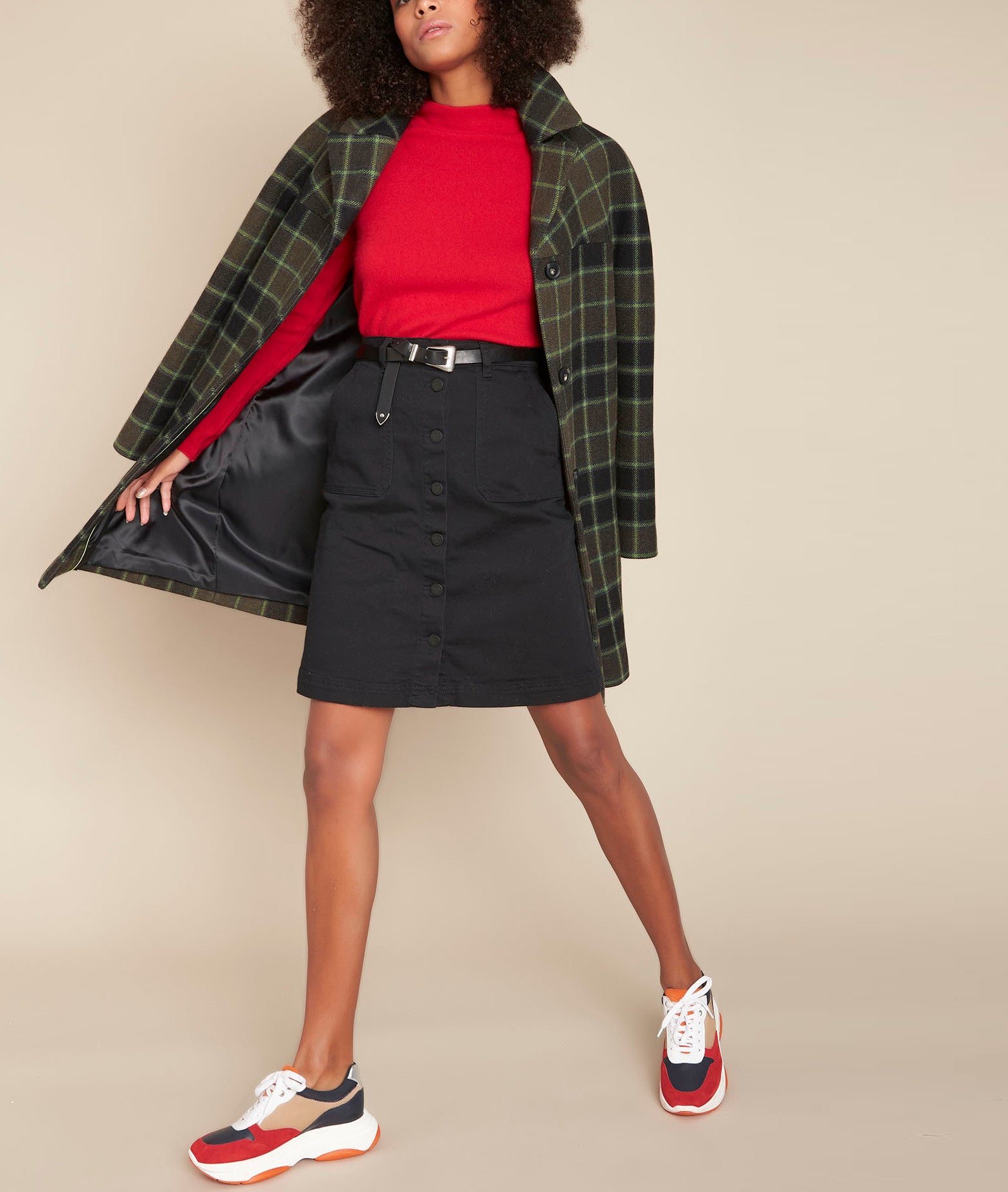 Jupe denim taille haute Kriss Faume - seconde main