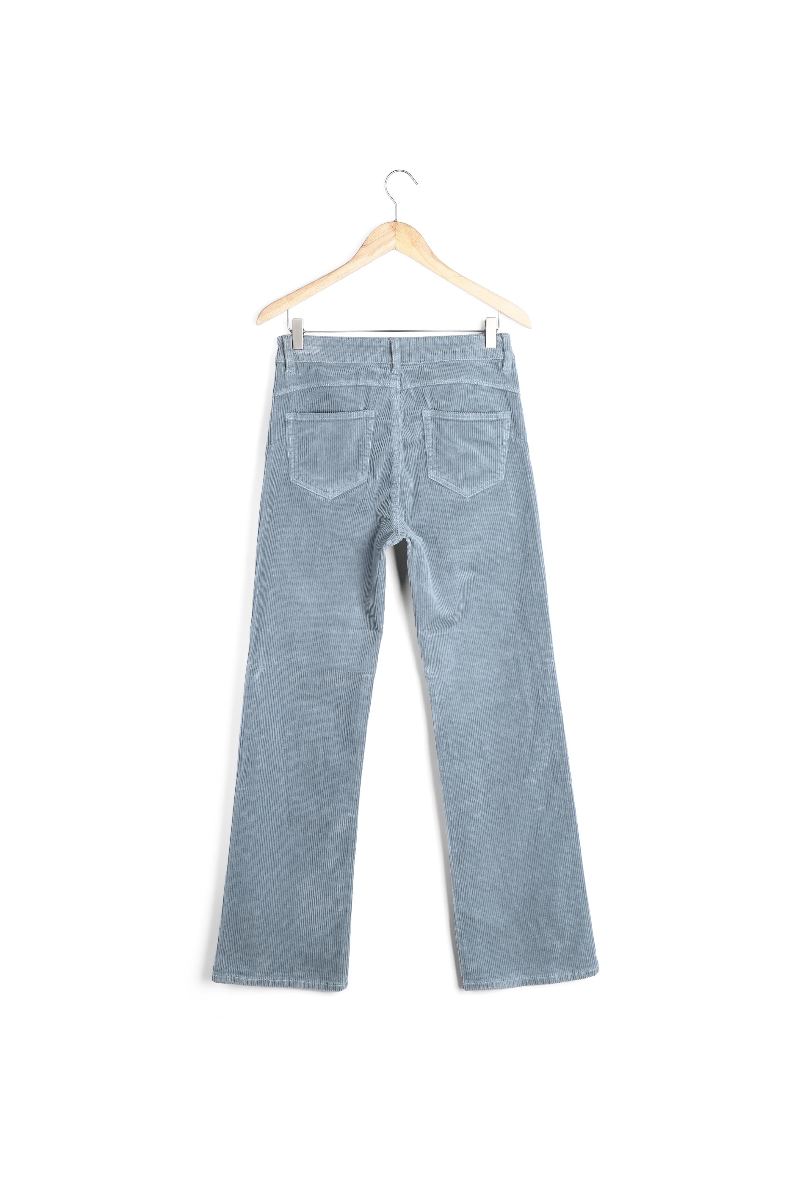 Pantalon flare en velours côtelé bleu Fidji Faume - seconde main