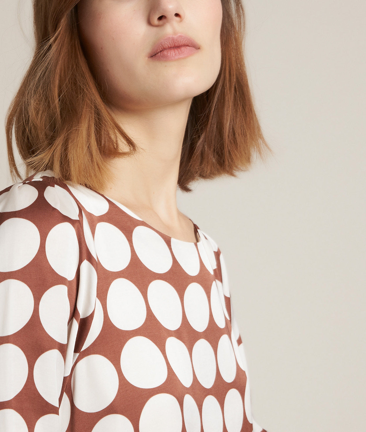 Robe à pois caramel Rosie Faume - seconde main