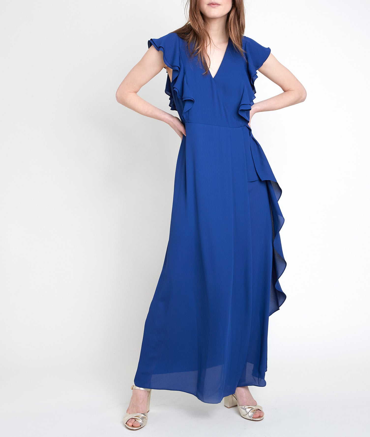 Robe longue myosotis Melanie Faume - seconde main