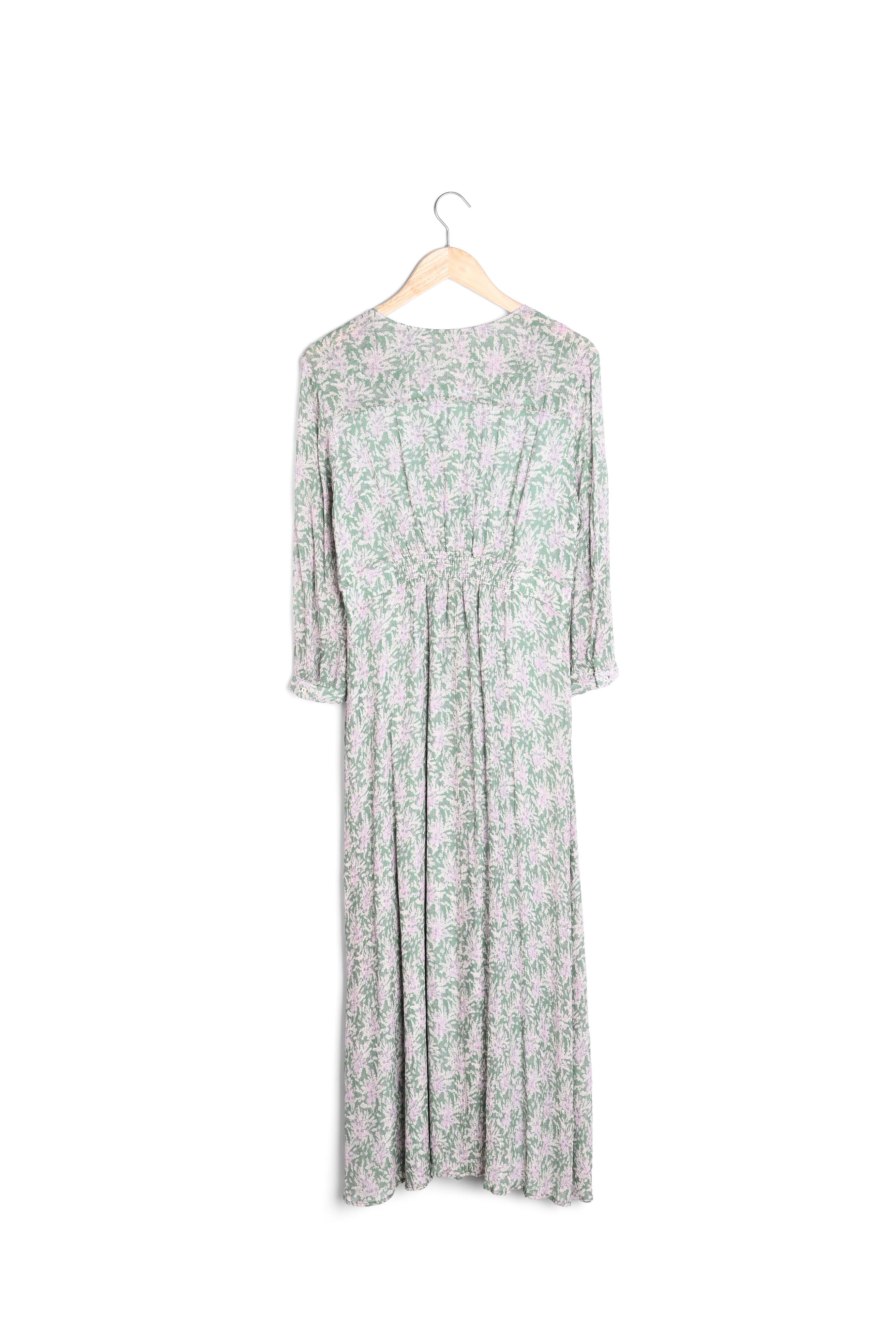 Robe longue imprimée mauve Louvina Faume - seconde main