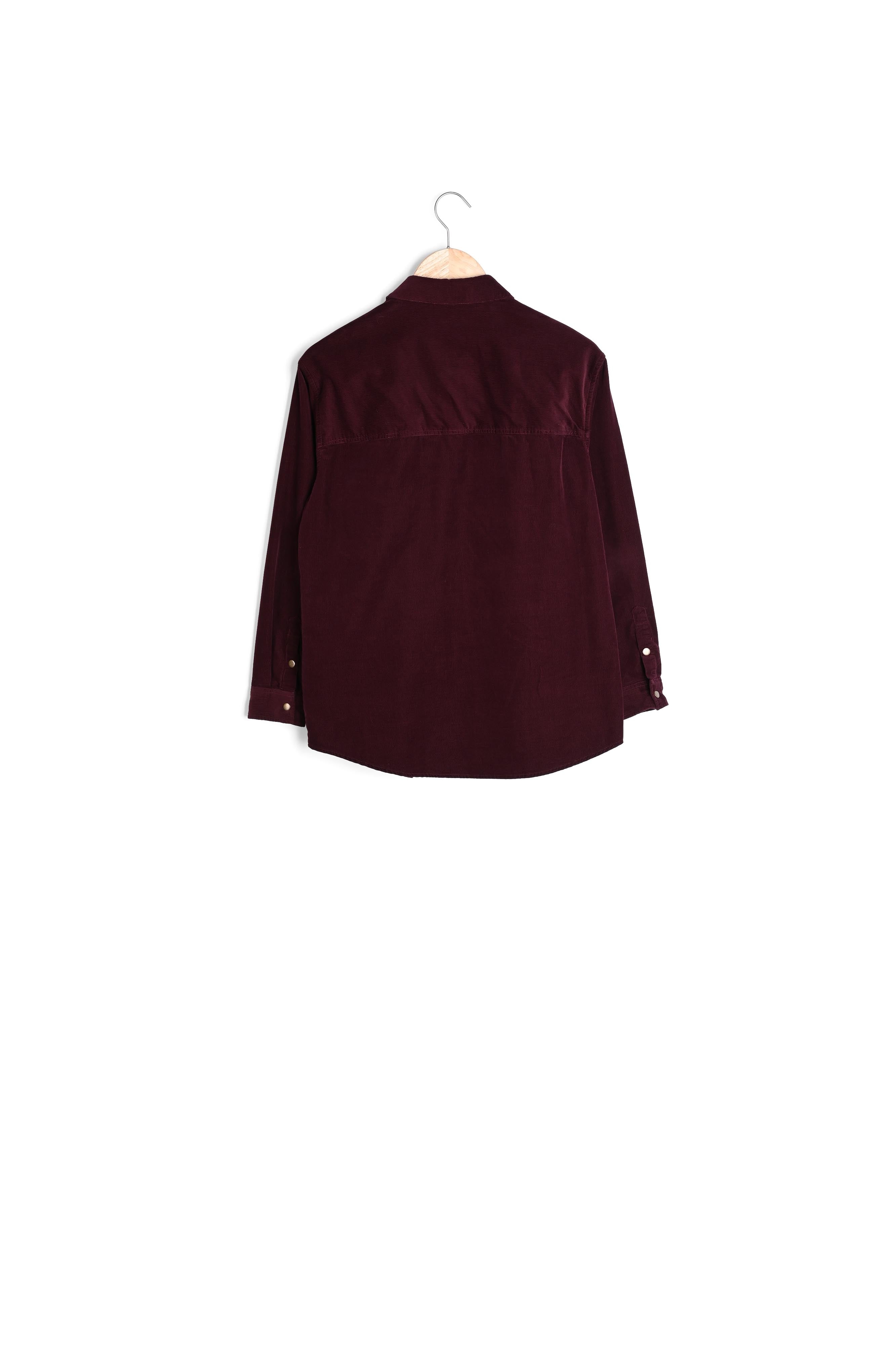 Chemise en velours bordeaux Chimene Faume - seconde main