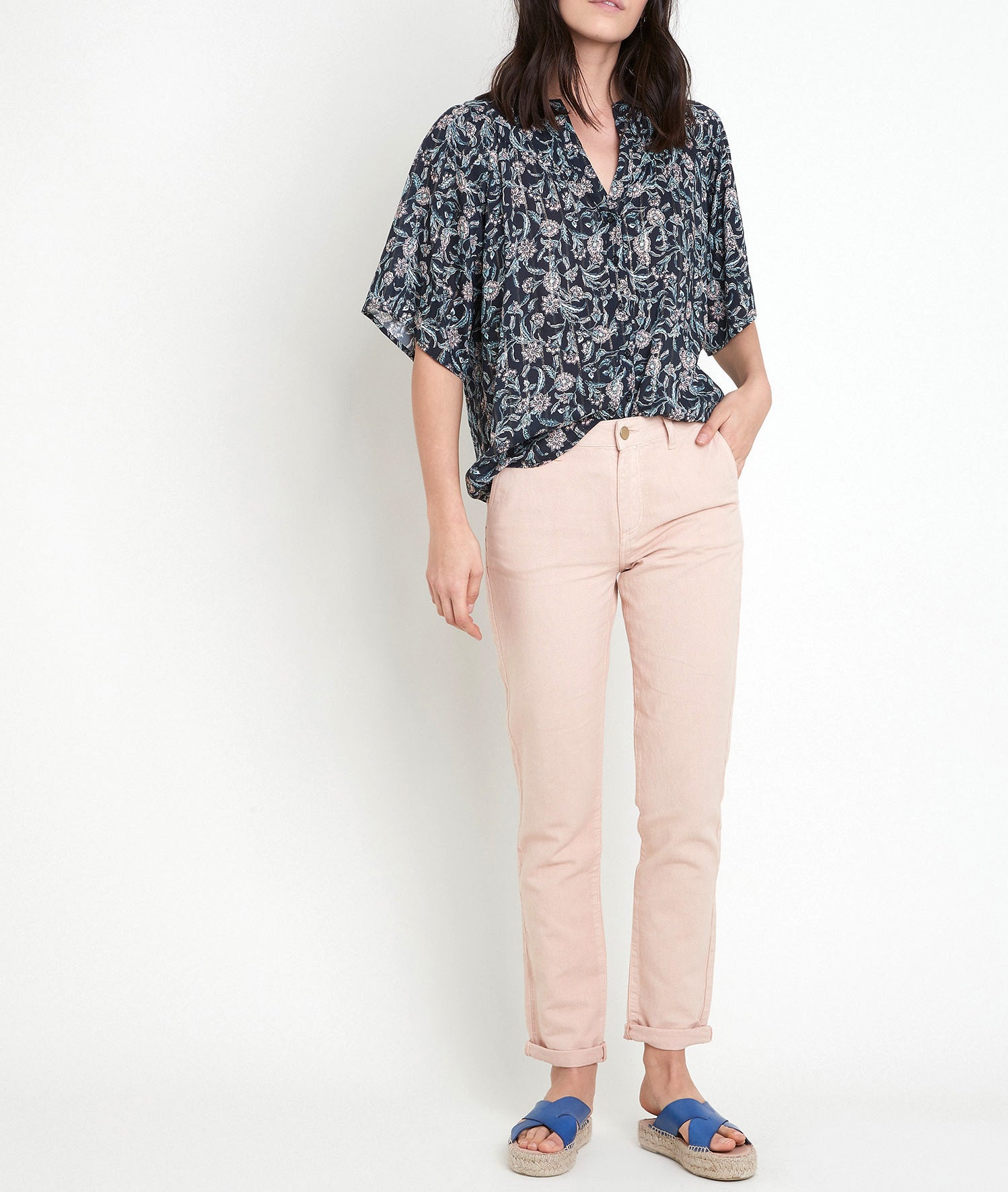 Blouse imprimé fleuri Telia Faume - seconde main