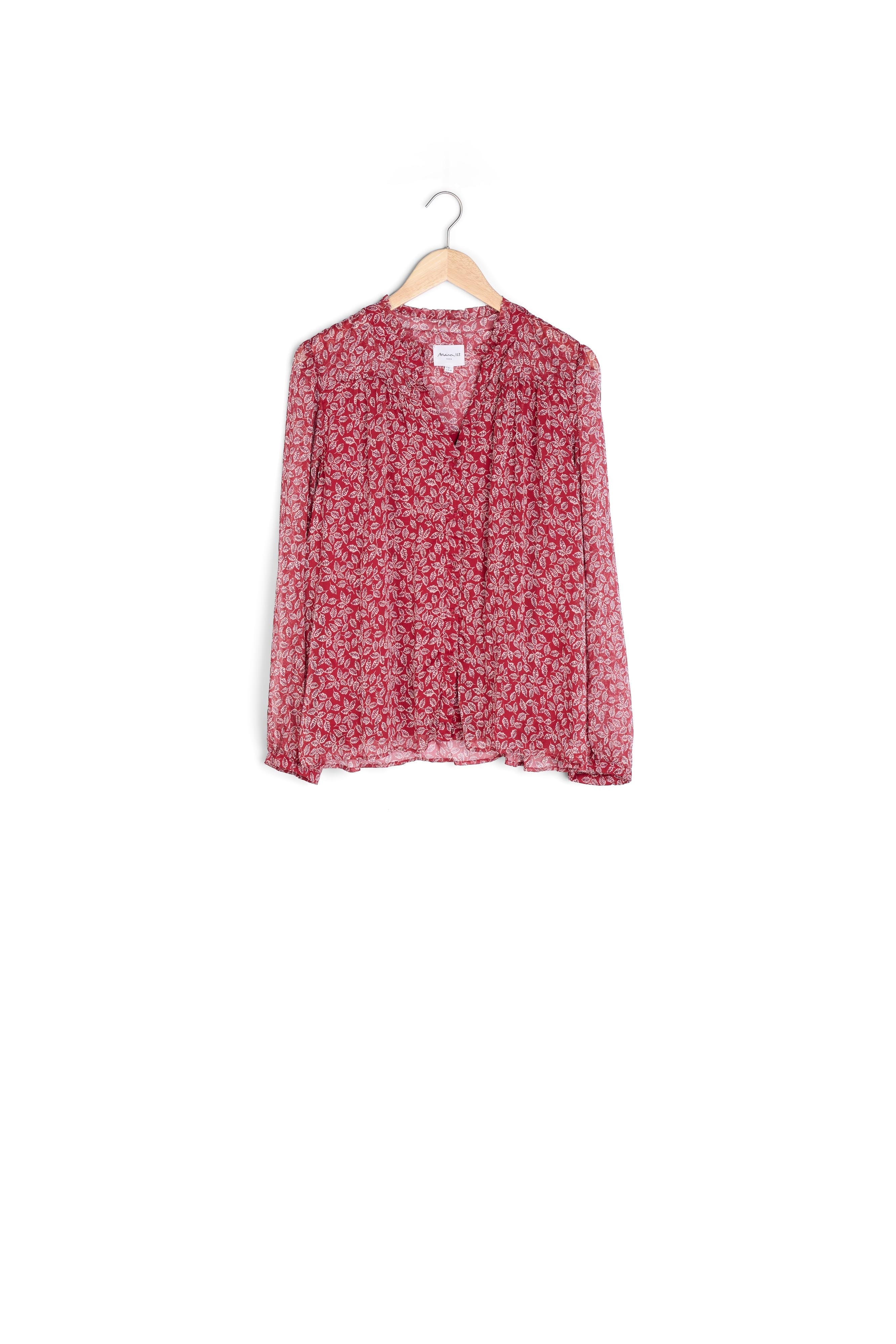 Blouse rouge imprimée Talou Faume - seconde main