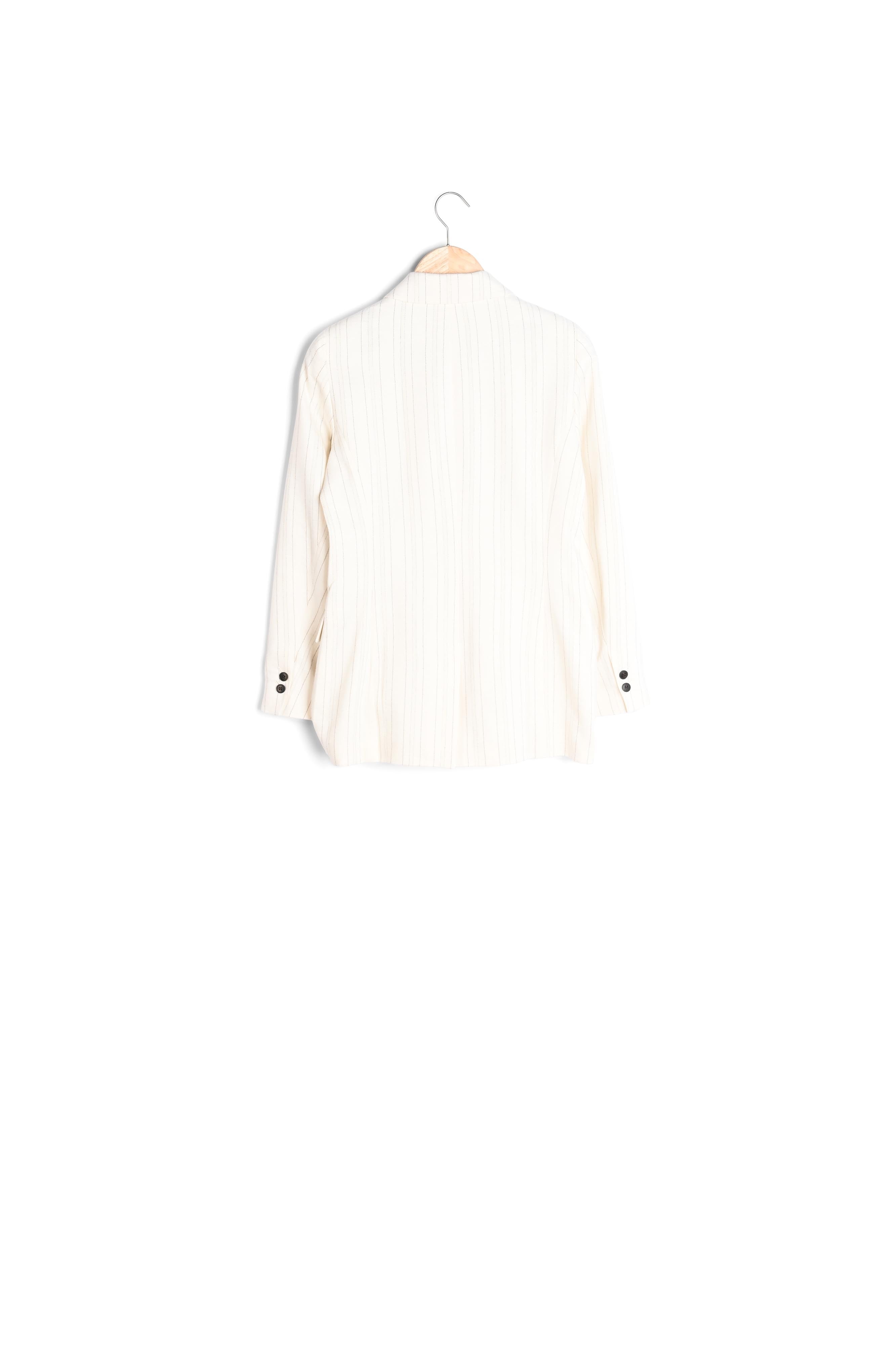 L'iconique veste tailleur Florine en lin et coton crème Faume - seconde main