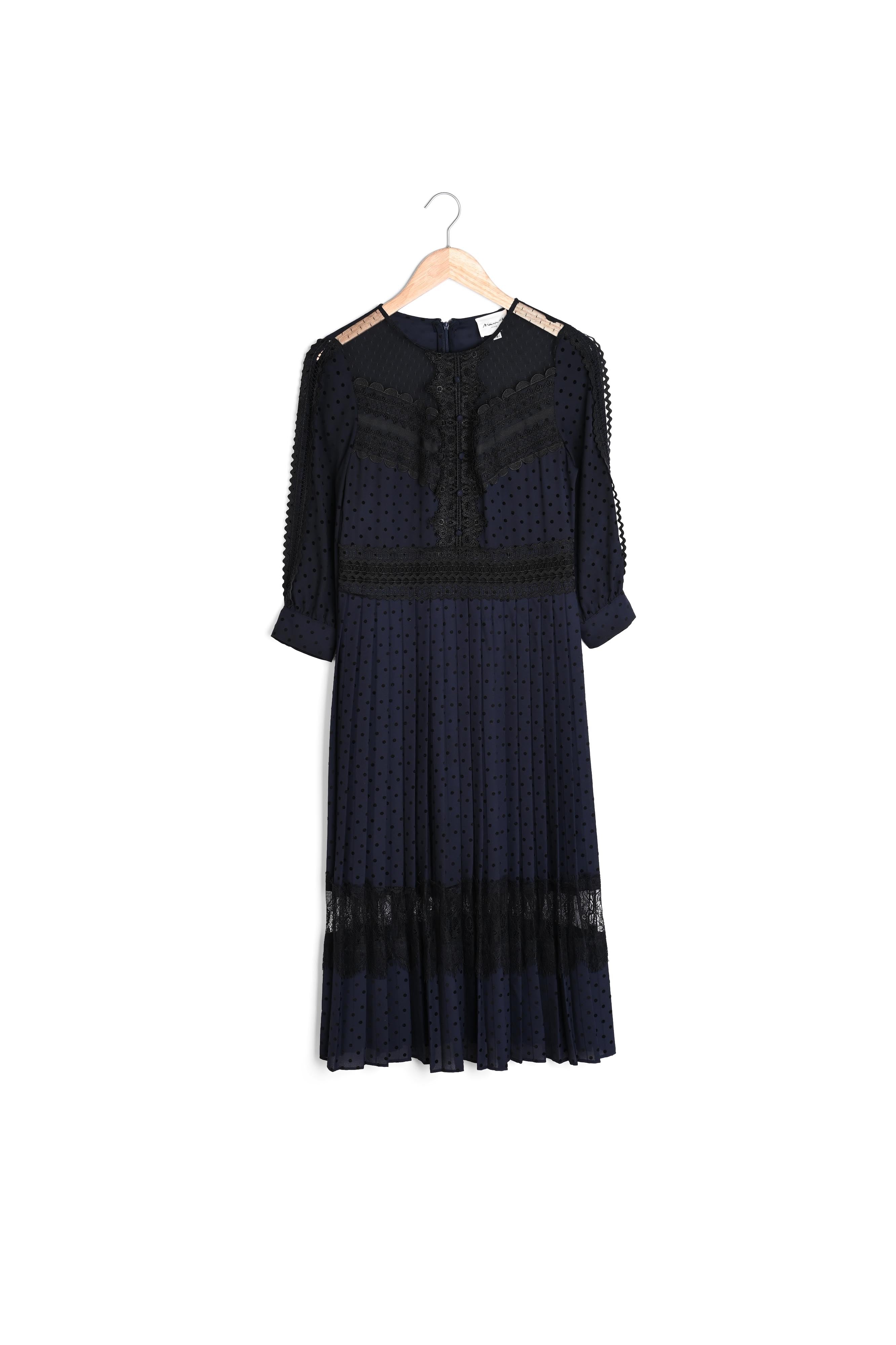 Robe longue à pois Orka Faume - seconde main