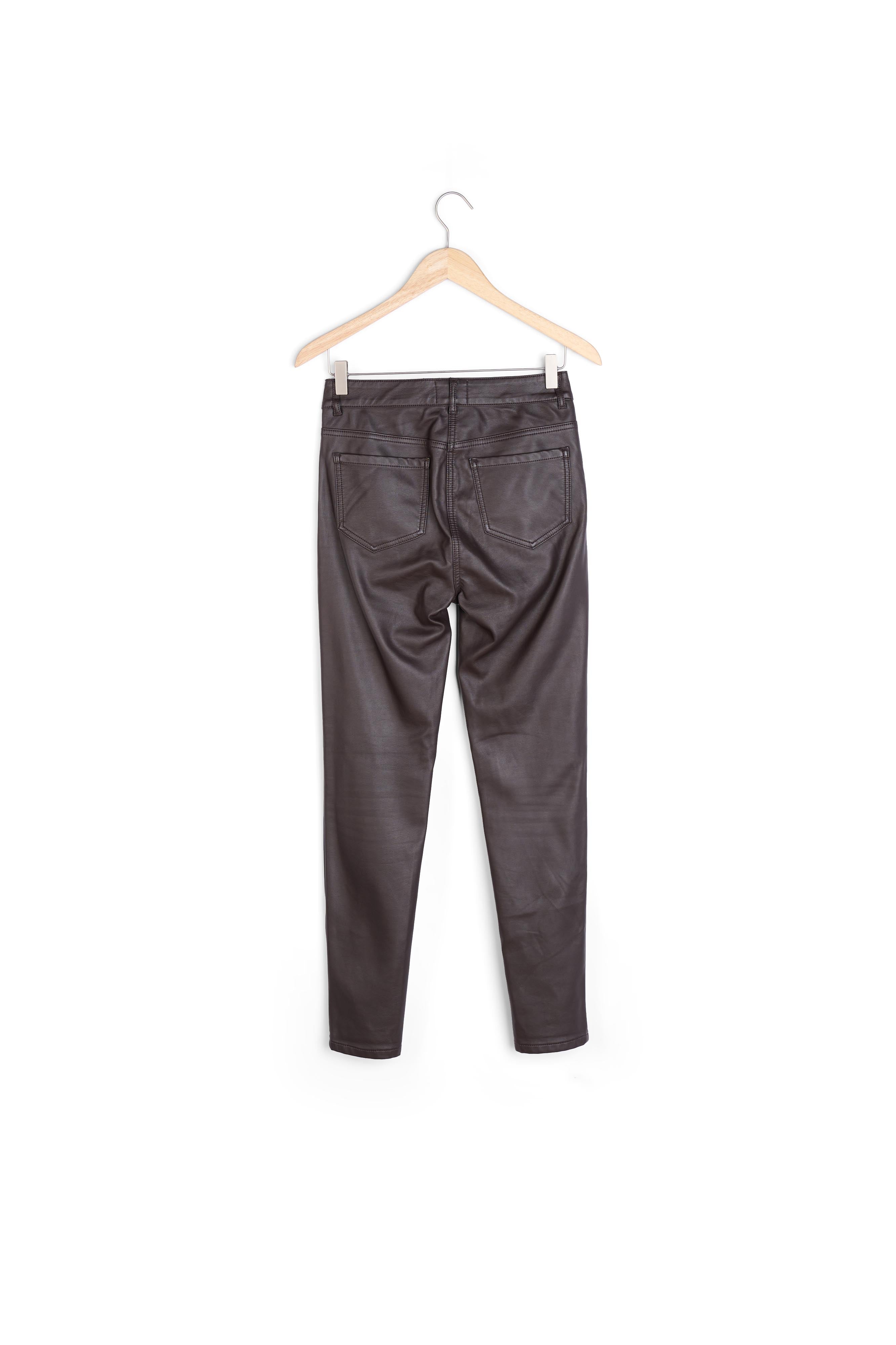 Pantalon effet cuir marron Duncan Faume - seconde main