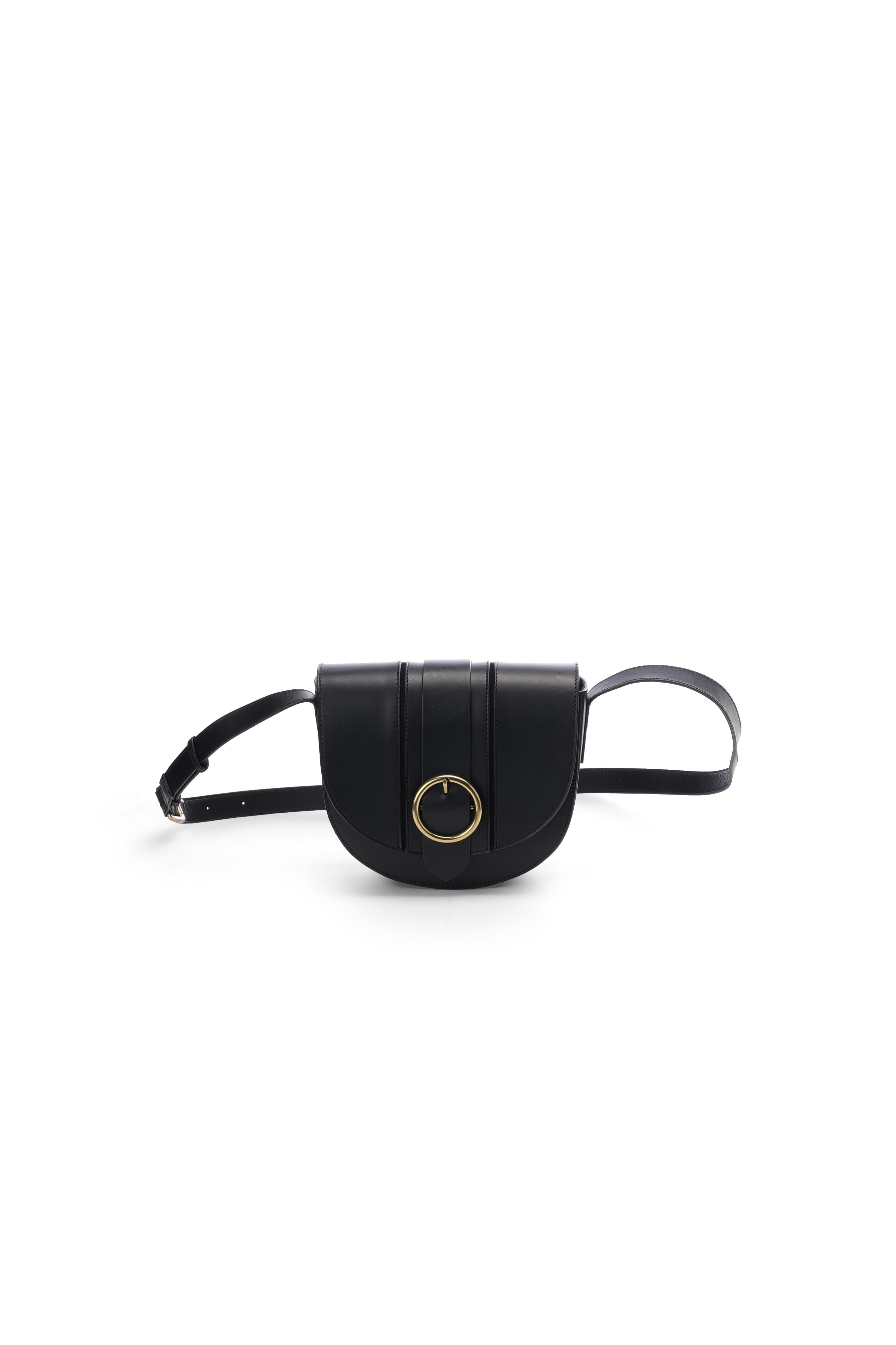 Sac besace en cuir noir Jacob Faume - seconde main
