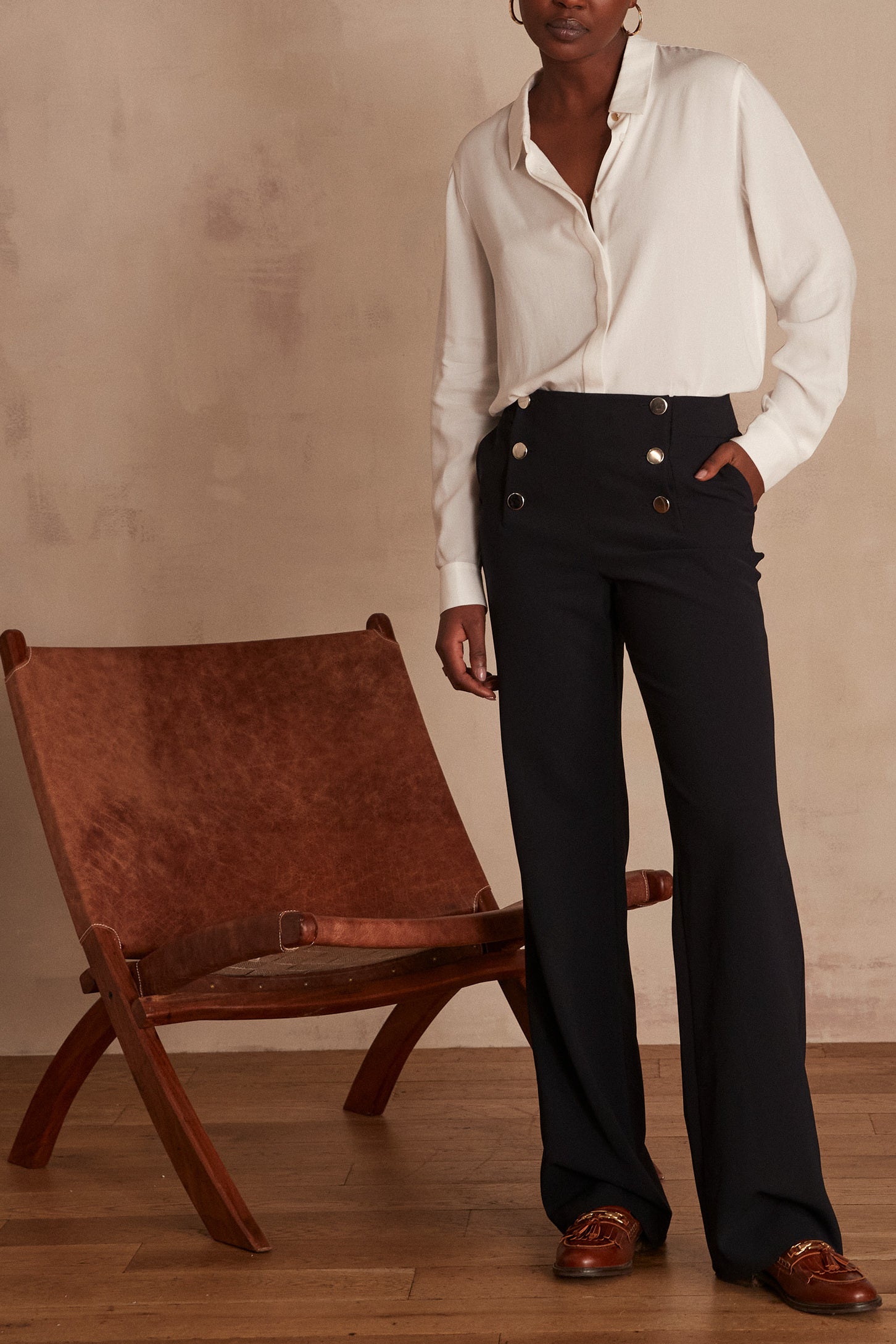 Pantalon à pont Hubert Faume - seconde main