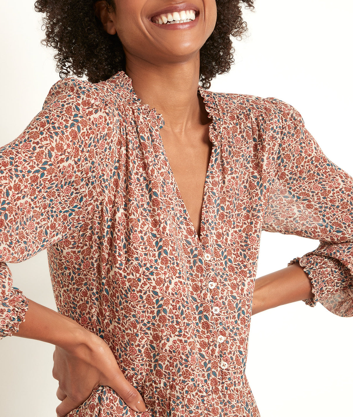 Robe longue imprimée Nada Faume - seconde main