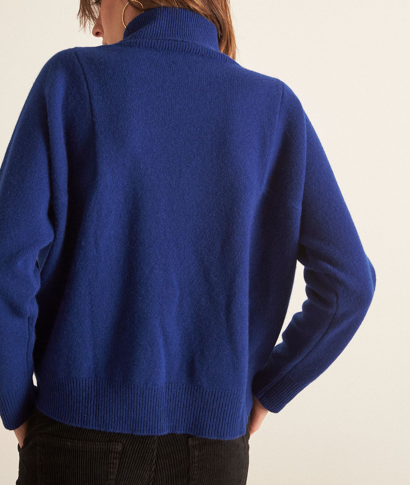 Pull en laine responsable bleu BASTIAN Faume - seconde main