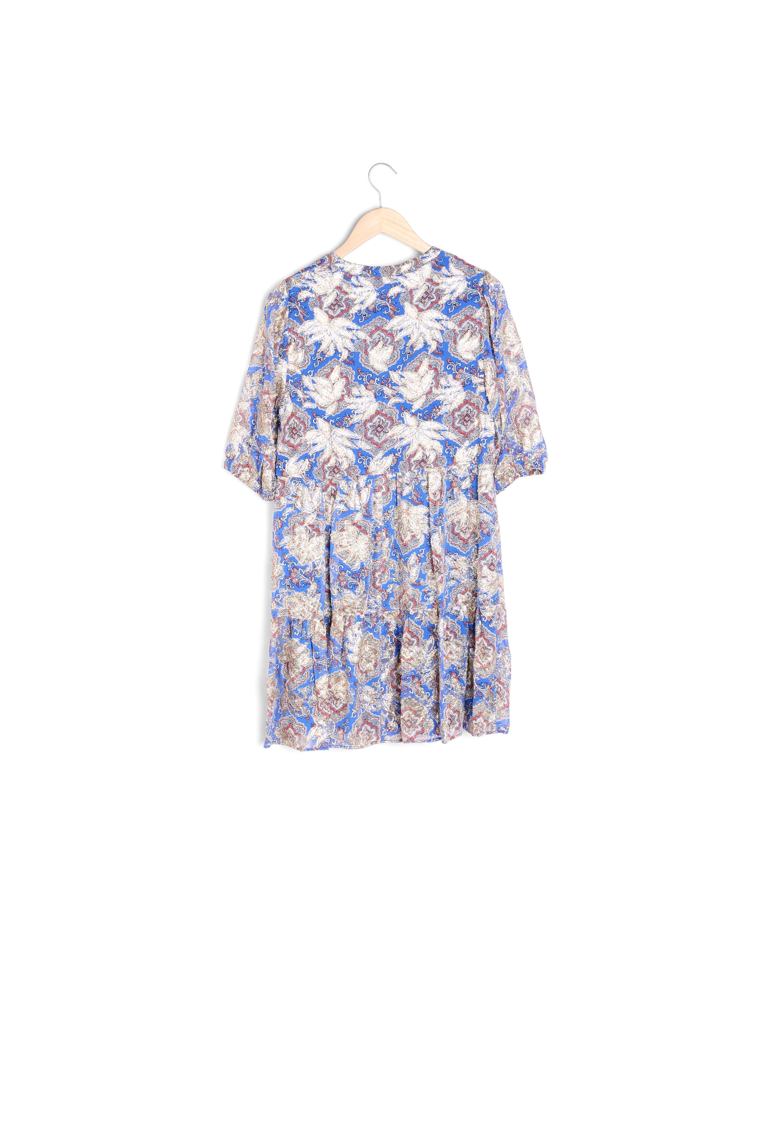 Robe myosotis imprimée Madeleine Faume - seconde main