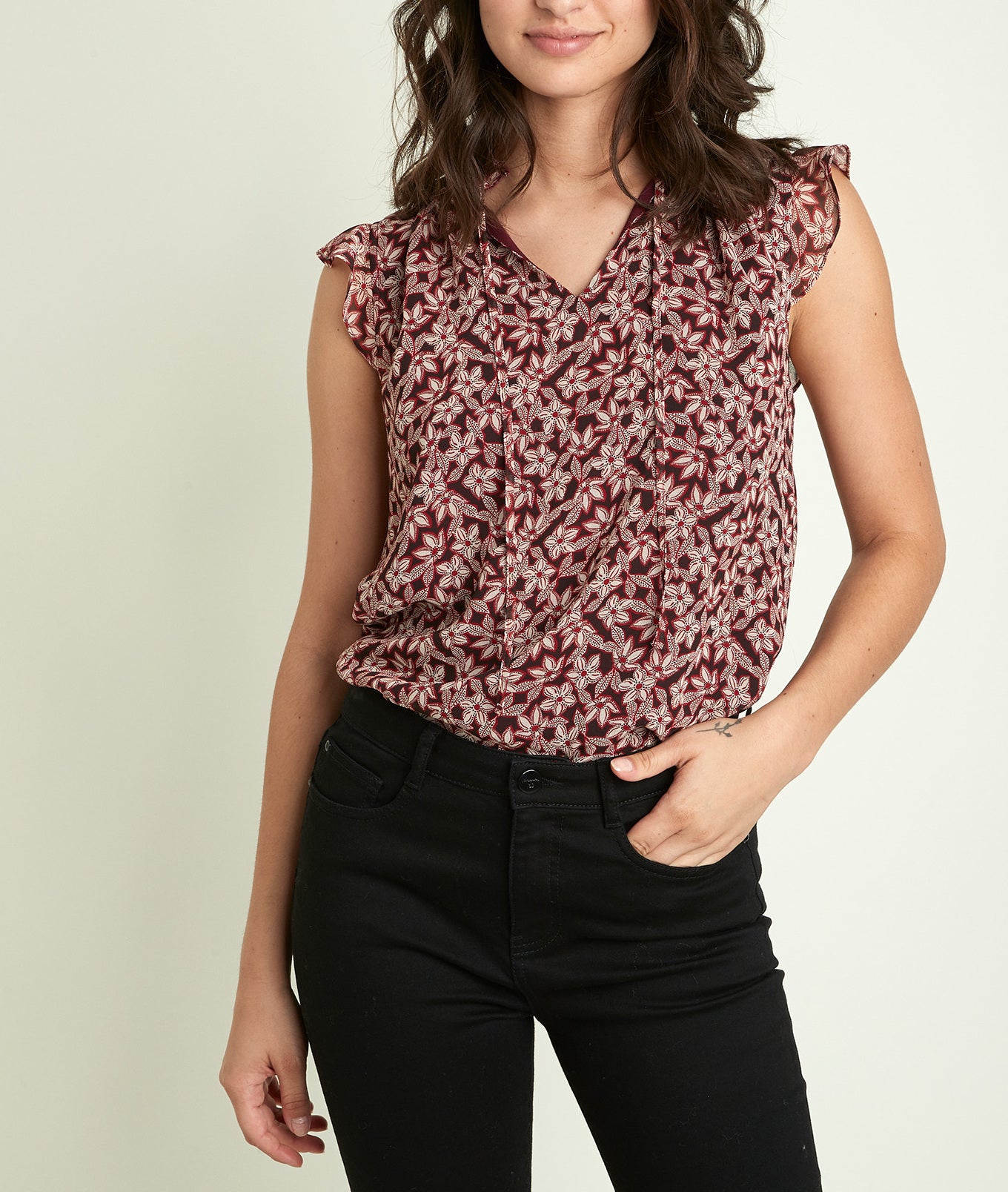 Blouse imprimée Emmanuelle Faume - seconde main