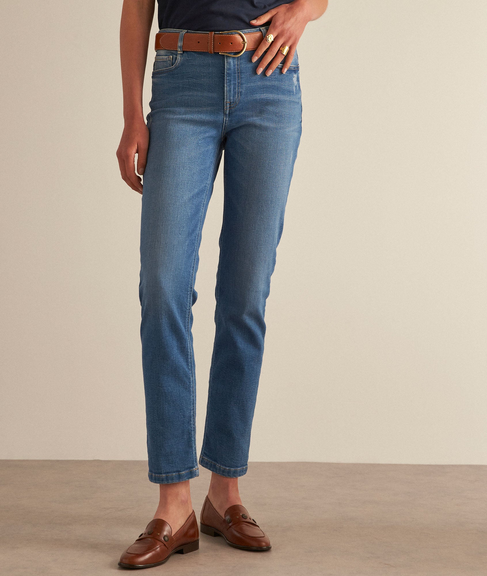 Jean droit en denim délavé PETER Faume - seconde main