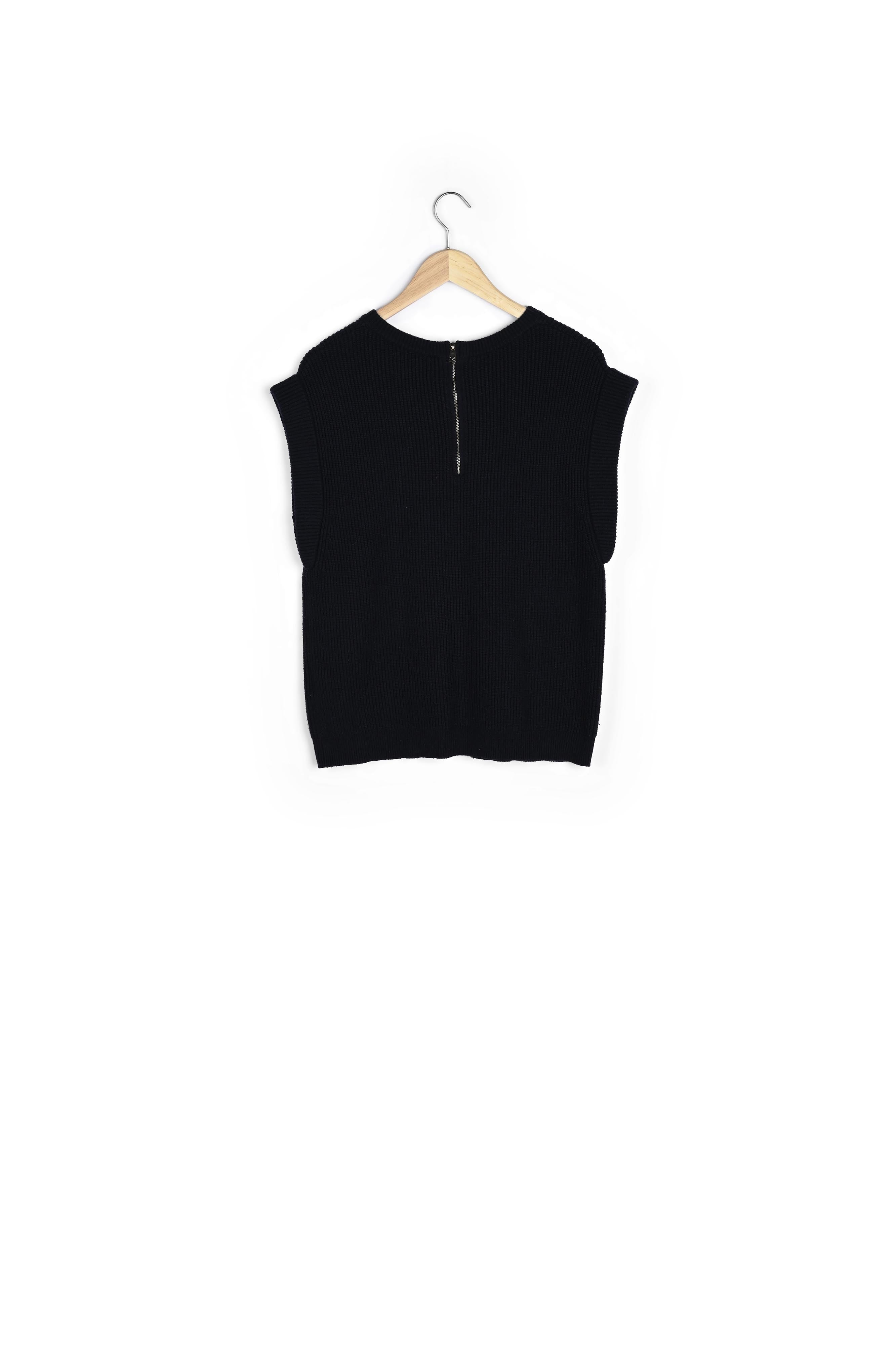 Pull sans manches en viscose EcoVero marine Bill Faume - seconde main