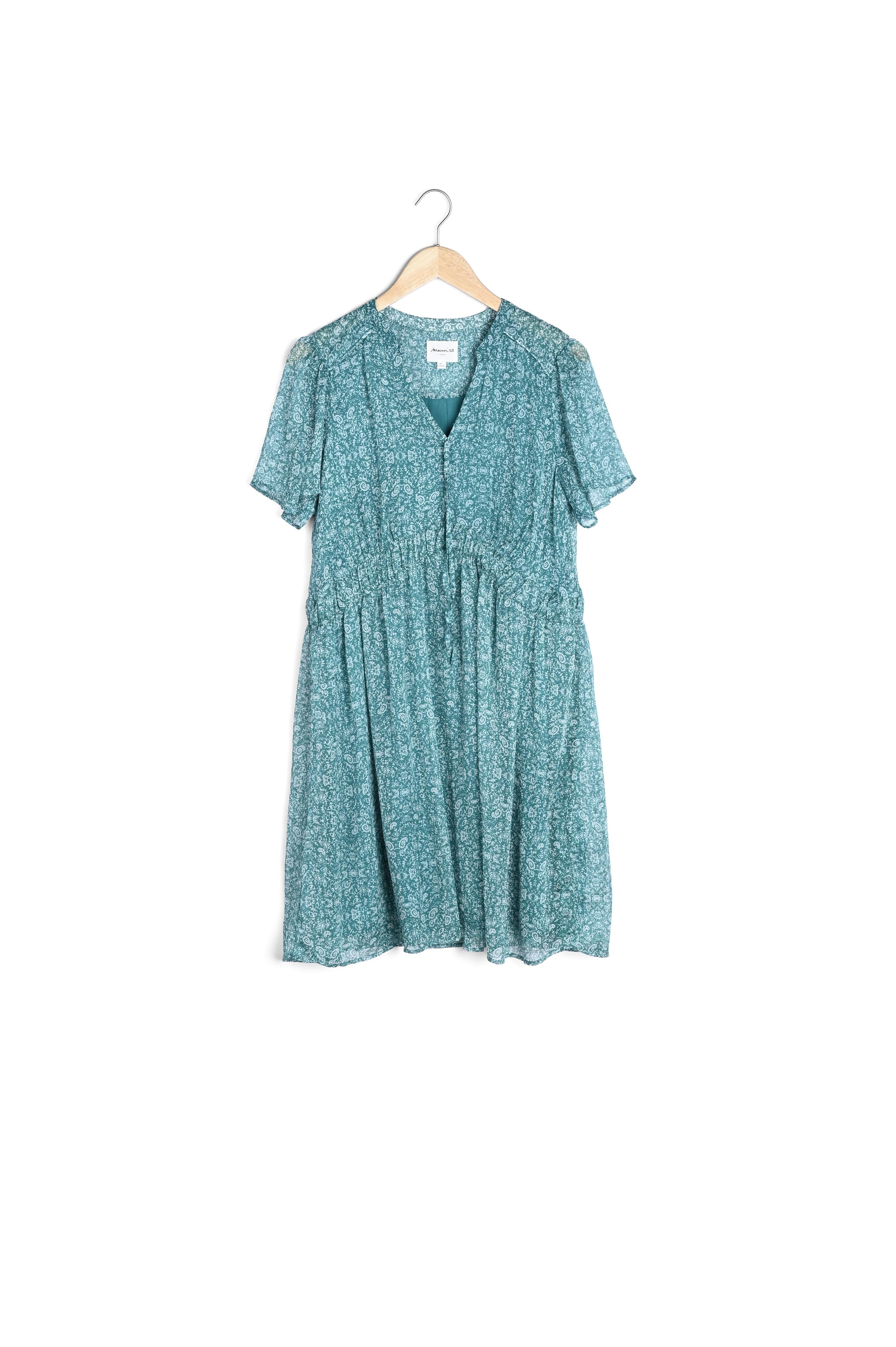 Robe imprimée turquoise Lola Faume - seconde main